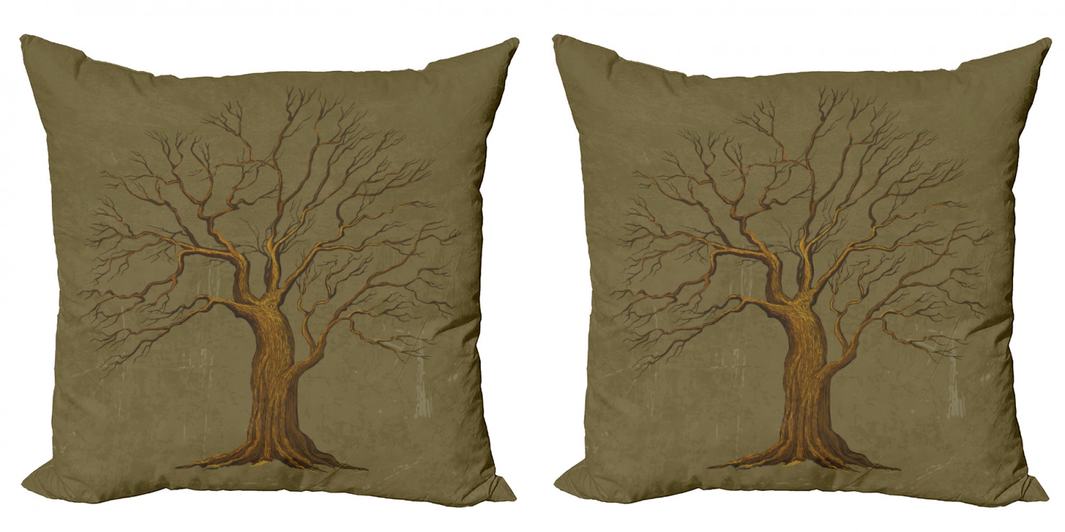 Ambesonne Tree Bloom Cushion Cover Set of 2 for Couch and Bed in 4 Sizes - Picture 128 of 220