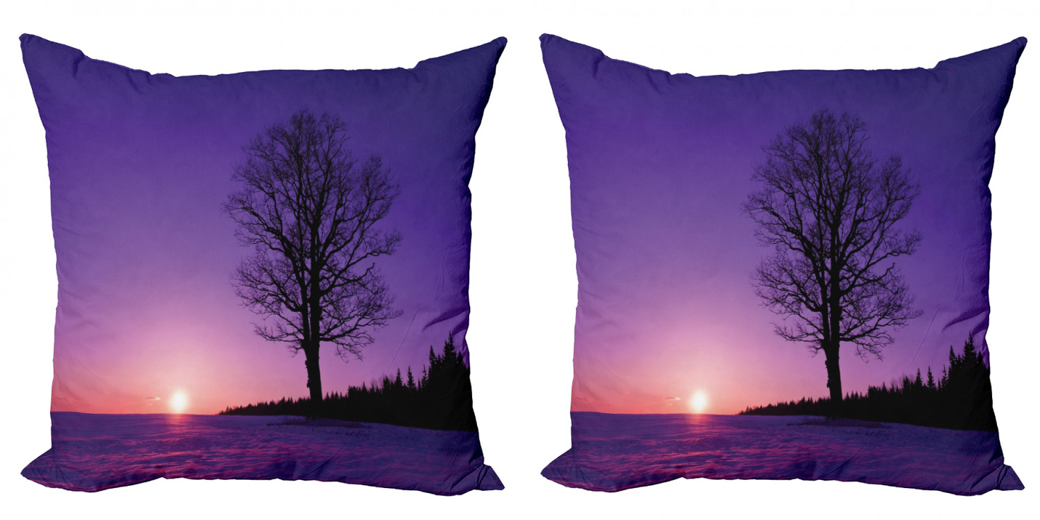 Ambesonne Tree Bloom Cushion Cover Set of 2 for Couch and Bed in 4 Sizes - Picture 189 of 220