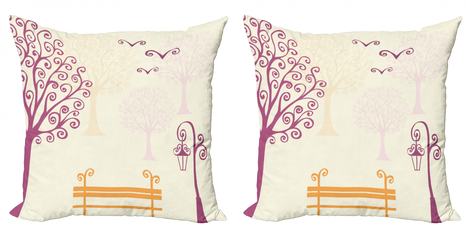 Ambesonne Tree Bloom Cushion Cover Set of 2 for Couch and Bed in 4 Sizes - Picture 144 of 220