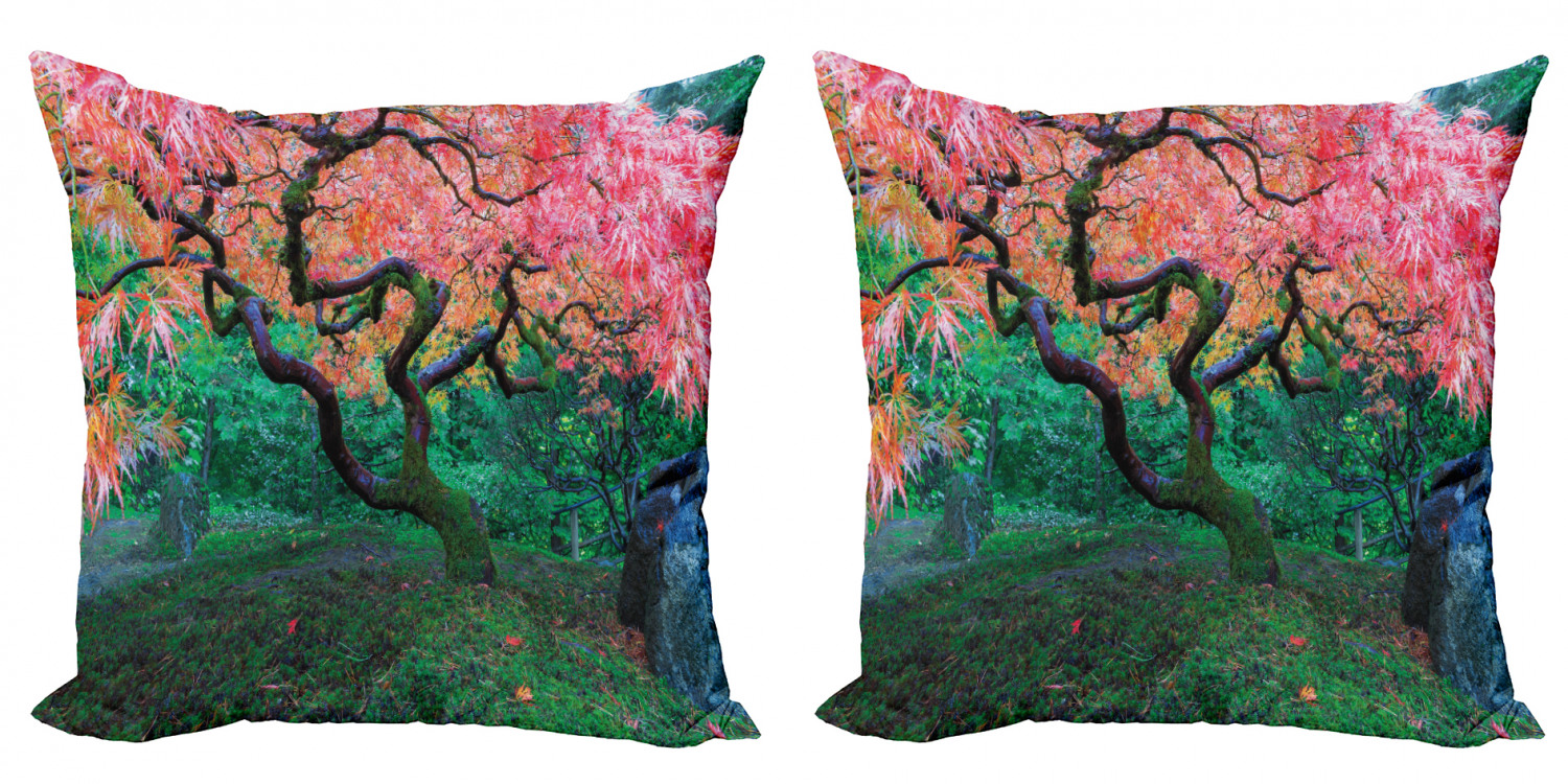 Ambesonne Tree Bloom Cushion Cover Set of 2 for Couch and Bed in 4 Sizes - Picture 156 of 220