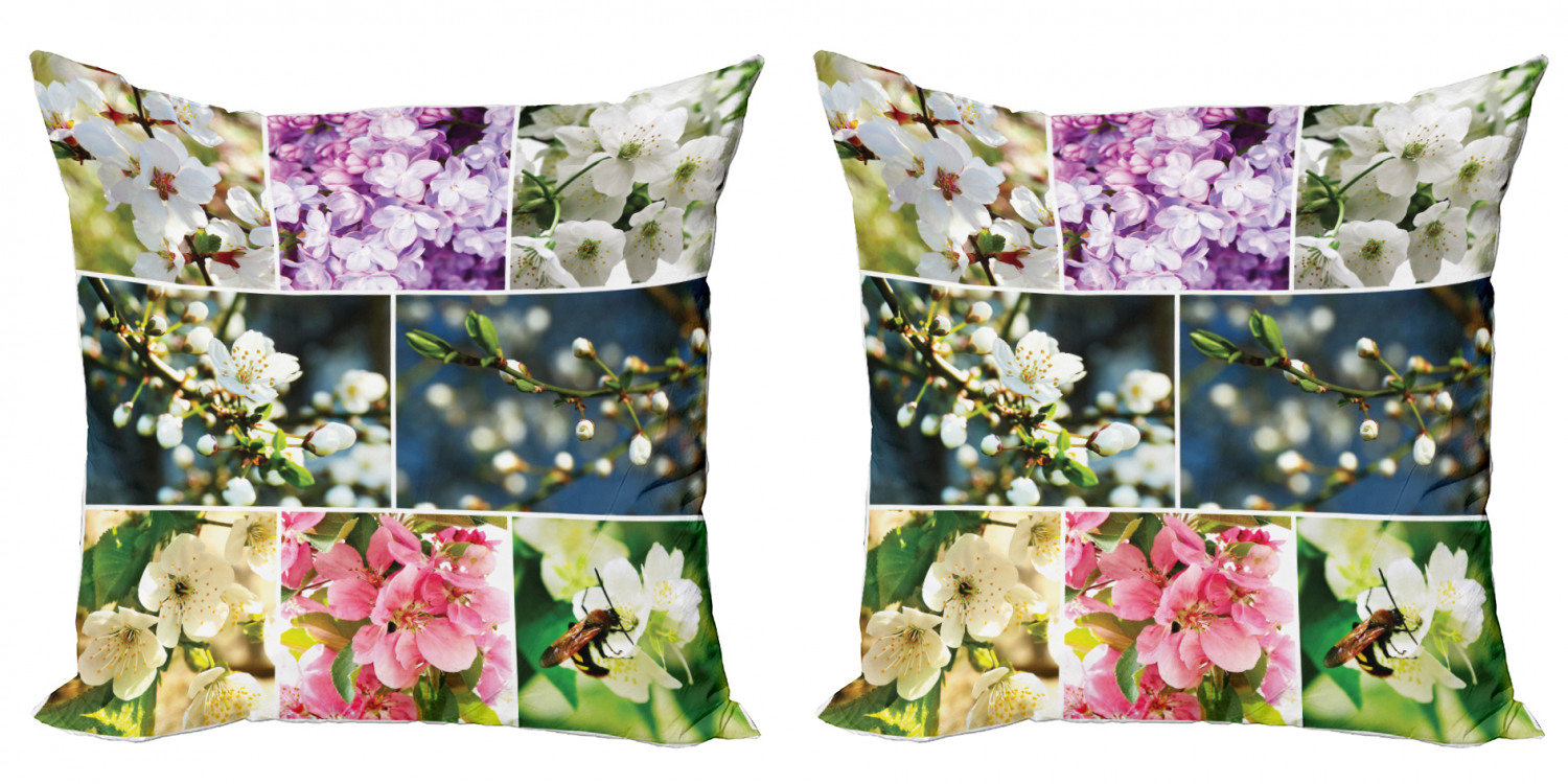 Ambesonne Tree Bloom Cushion Cover Set of 2 for Couch and Bed in 4 Sizes - Picture 180 of 220