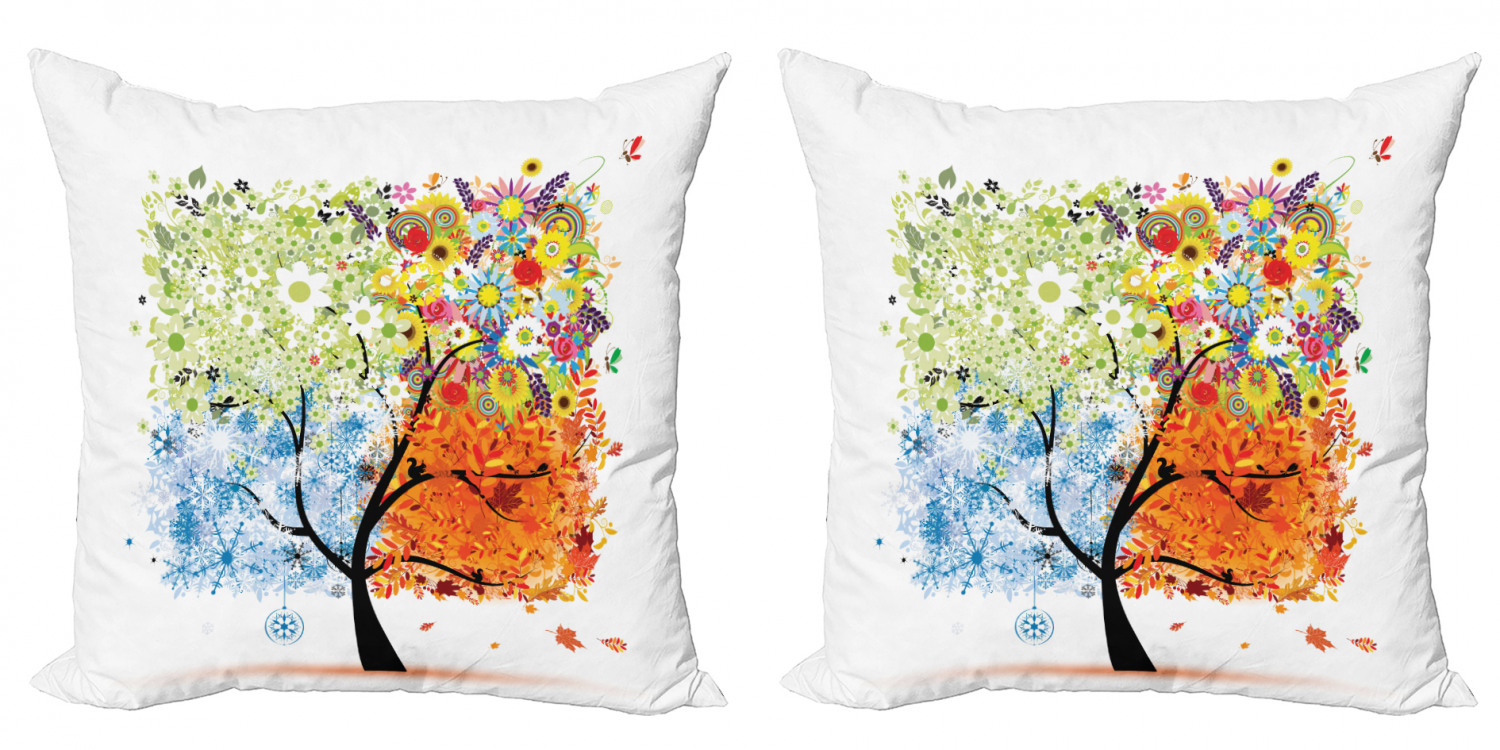 Ambesonne Tree Bloom Cushion Cover Set of 2 for Couch and Bed in 4 Sizes - Picture 52 of 220