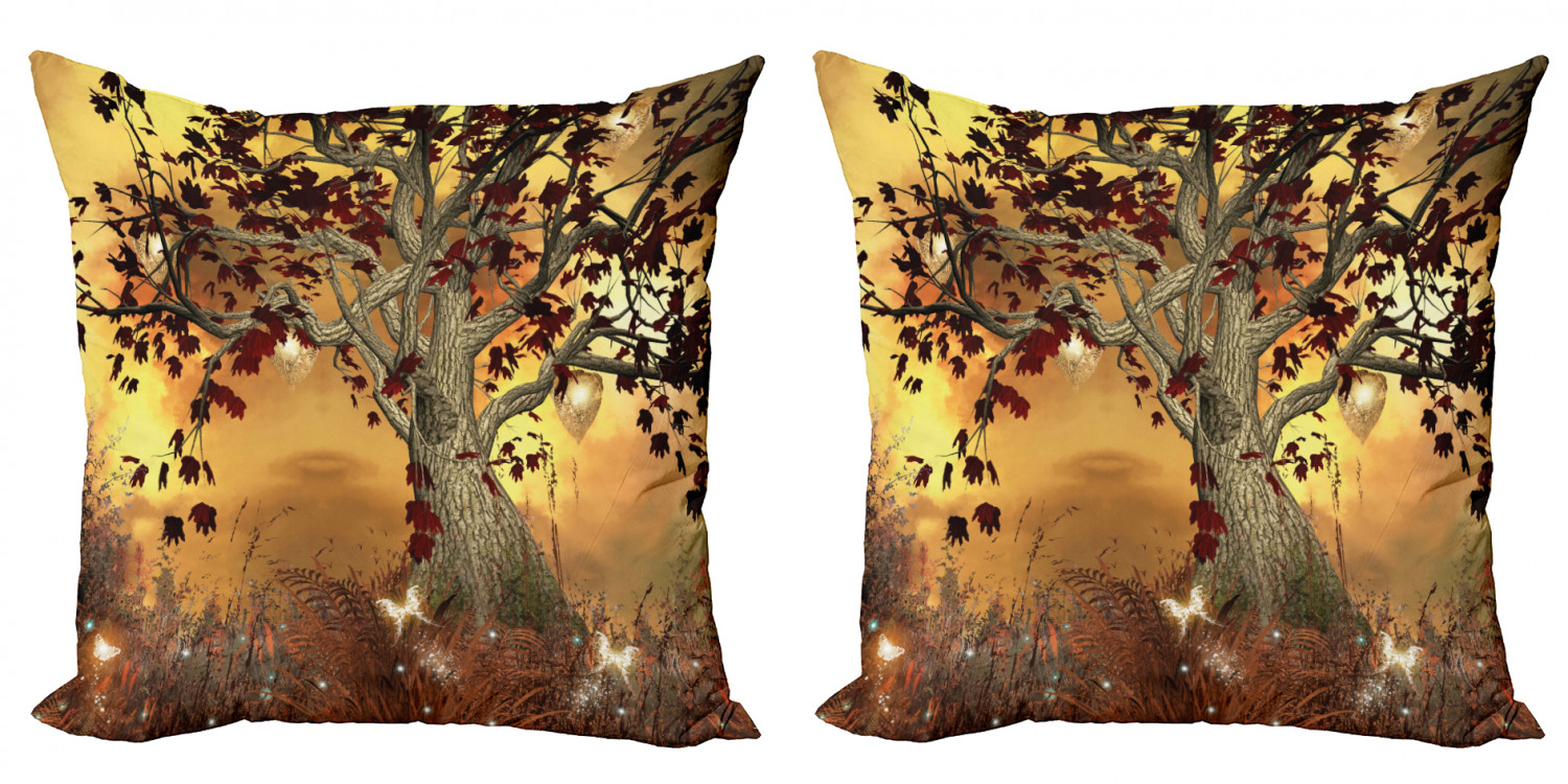 Ambesonne Tree Bloom Cushion Cover Set of 2 for Couch and Bed in 4 Sizes - Picture 197 of 220