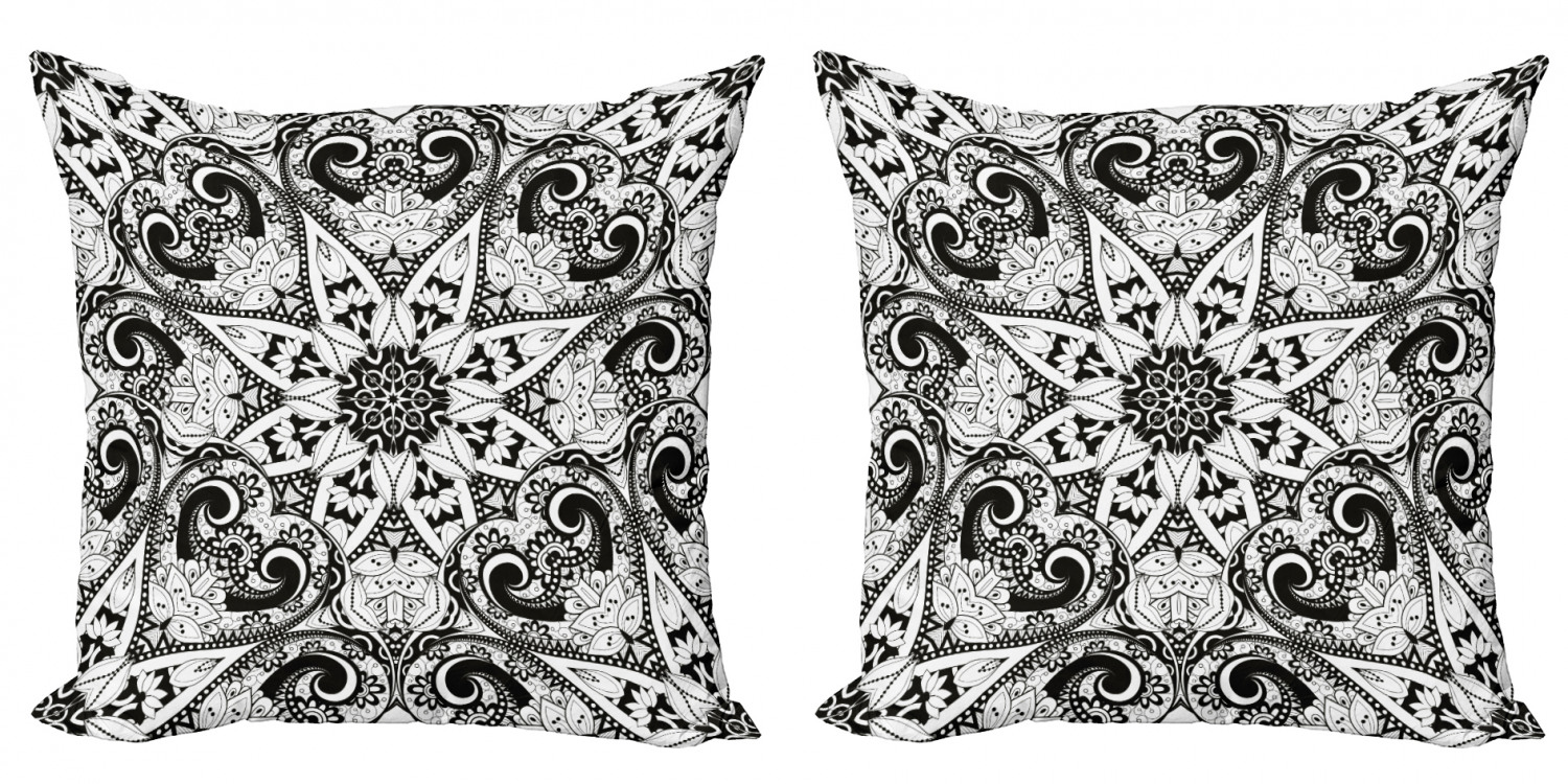 Ambesonne Mandala Design Cushion Cover Set of 2 for Couch and Bed in 4 Sizes