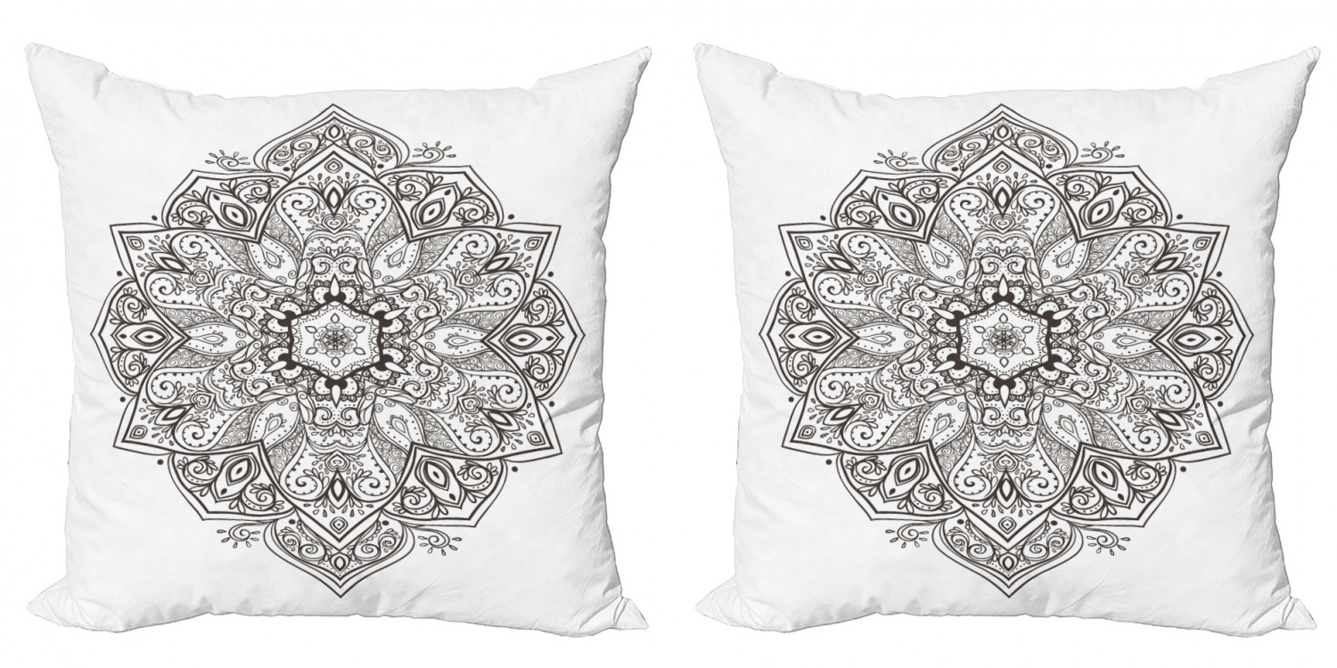 Ambesonne Mandala Design Cushion Cover Set of 2 for Couch and Bed in 4 Sizes