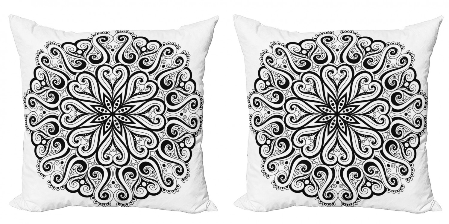 Ambesonne Mandala Design Cushion Cover Set of 2 for Couch and Bed in 4 Sizes