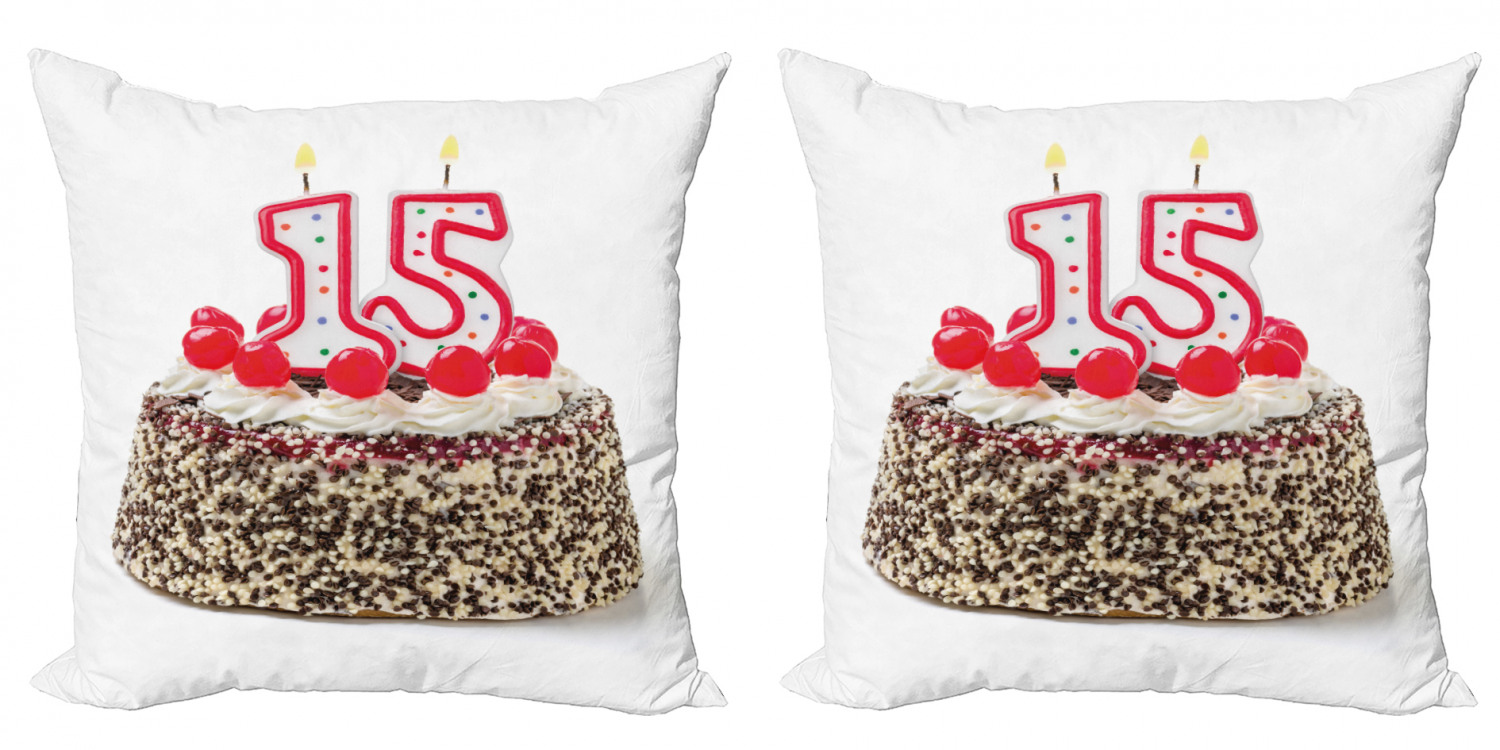 Ambesonne Birthday Party Cushion Cover Set of 2 for Couch and Bed in 4 Sizes - Picture 28 of 63