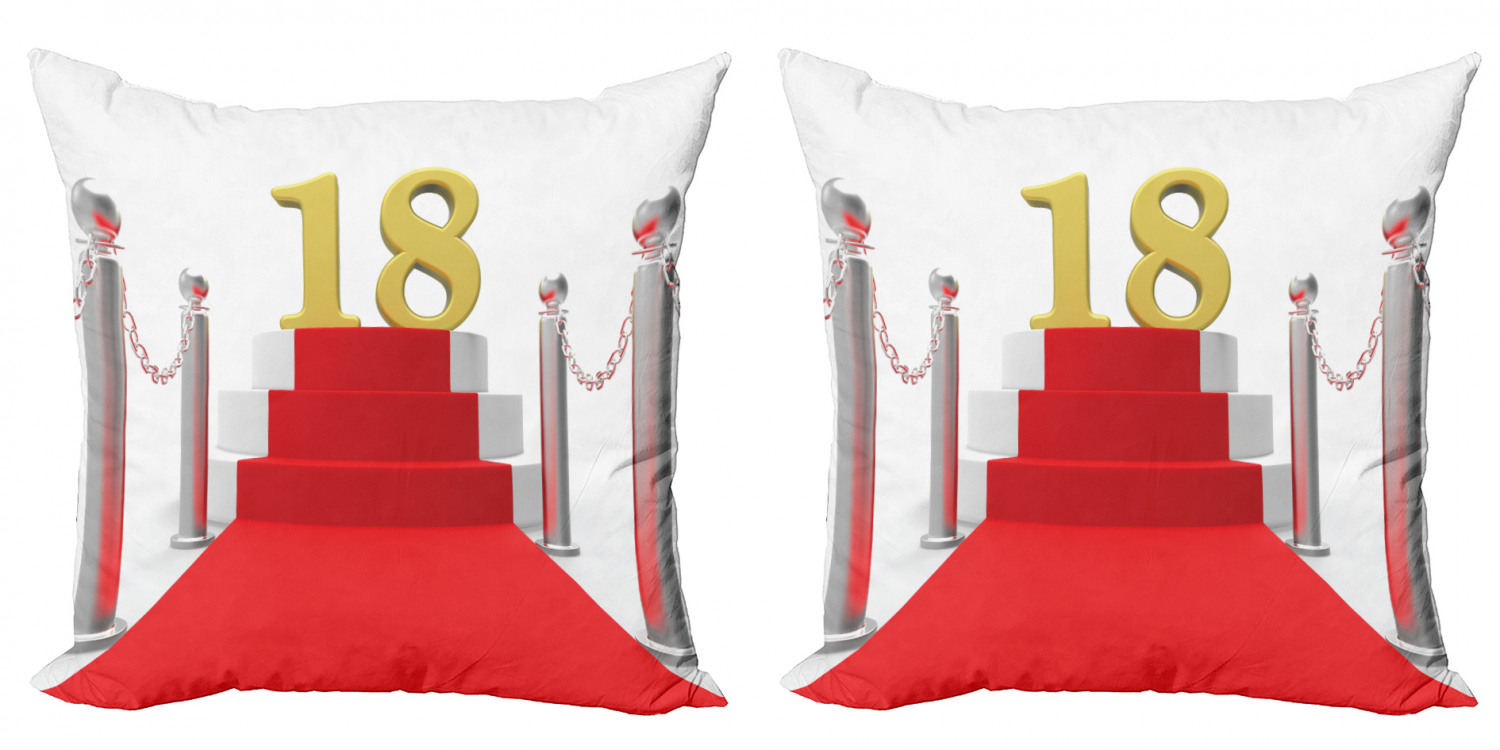 Ambesonne Birthday Party Cushion Cover Set of 2 for Couch and Bed in 4 Sizes - Picture 59 of 63