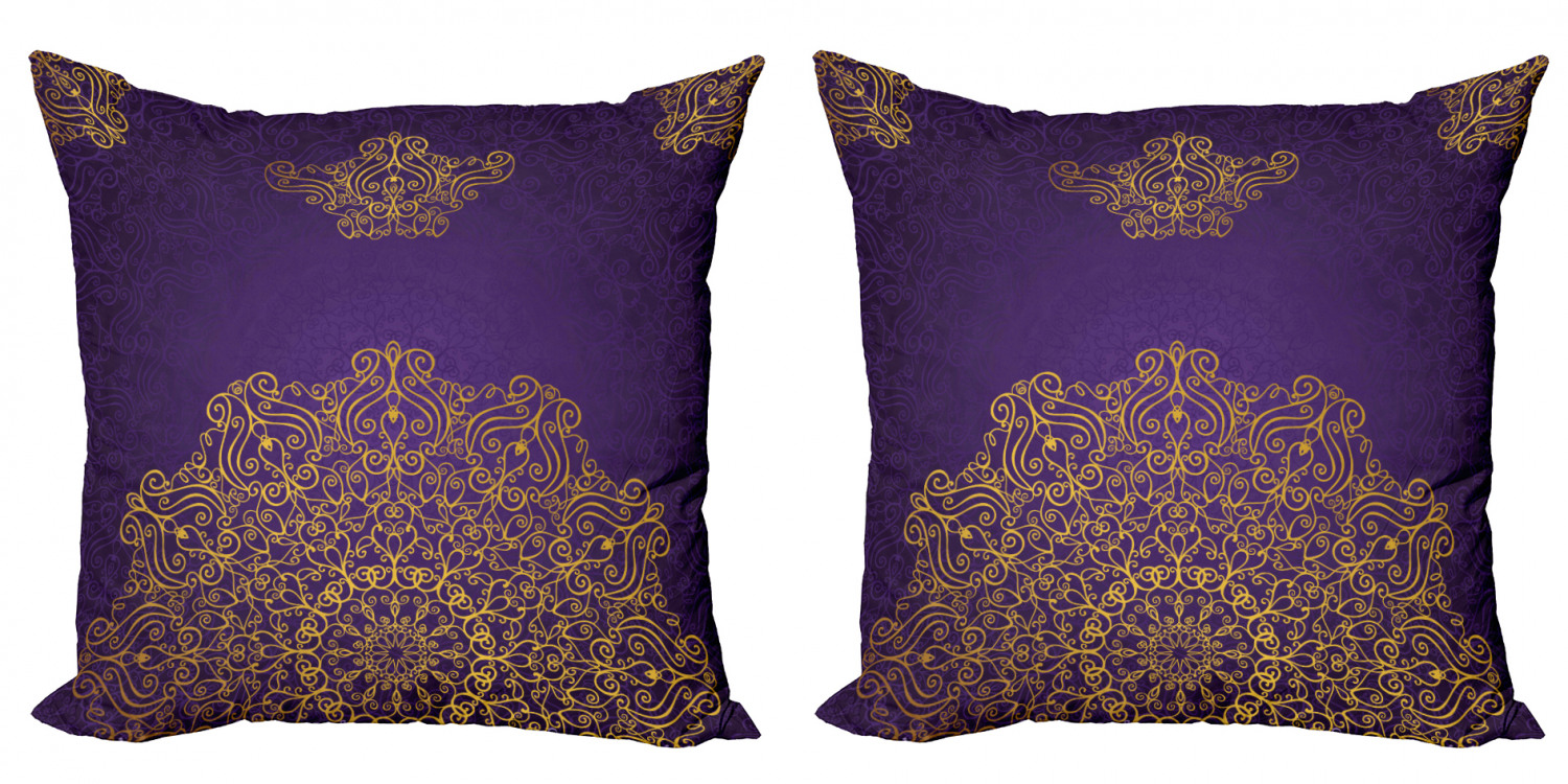 Ambesonne Mandala Design Cushion Cover Set of 2 for Couch and Bed in 4 Sizes