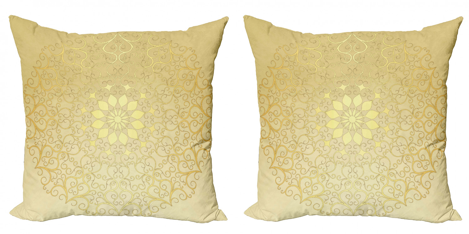 Ambesonne Mandala Design Cushion Cover Set of 2 for Couch and Bed in 4 Sizes