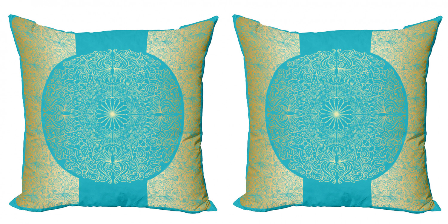 Ambesonne Mandala Design Cushion Cover Set of 2 for Couch and Bed in 4 Sizes