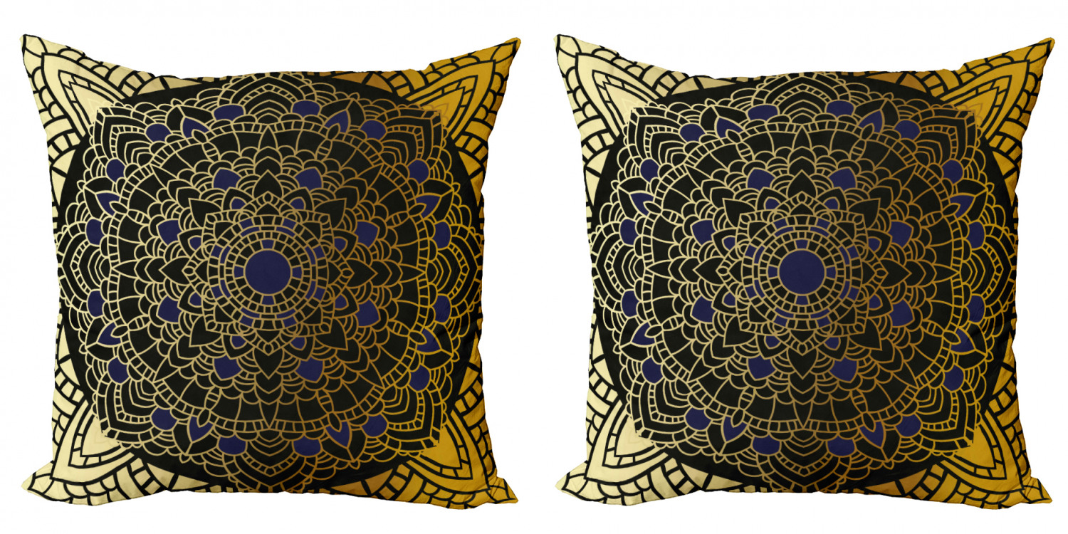 Ambesonne Mandala Design Cushion Cover Set of 2 for Couch and Bed in 4 Sizes