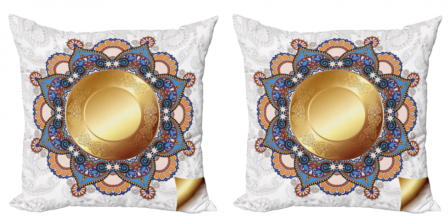 Ambesonne Mandala Design Cushion Cover Set of 2 for Couch and Bed in 4 Sizes