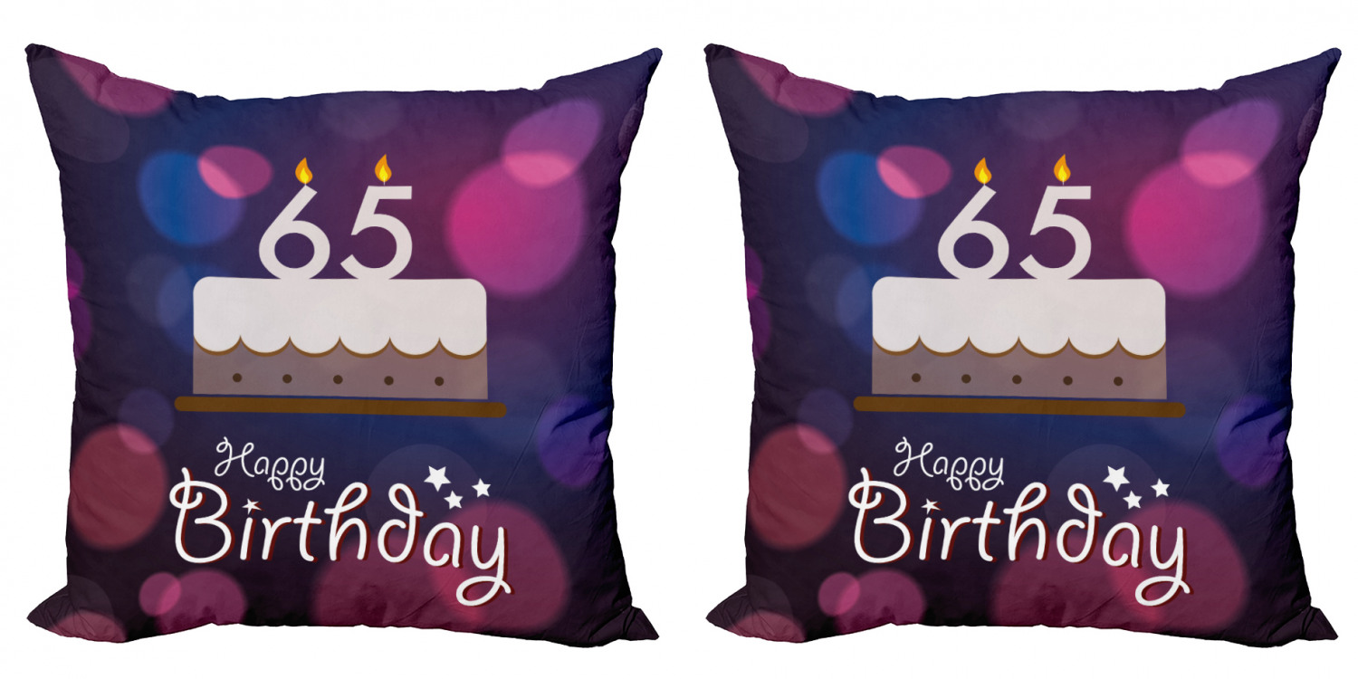Ambesonne Birthday Party Cushion Cover Set of 2 for Couch and Bed in 4 Sizes - Picture 27 of 63