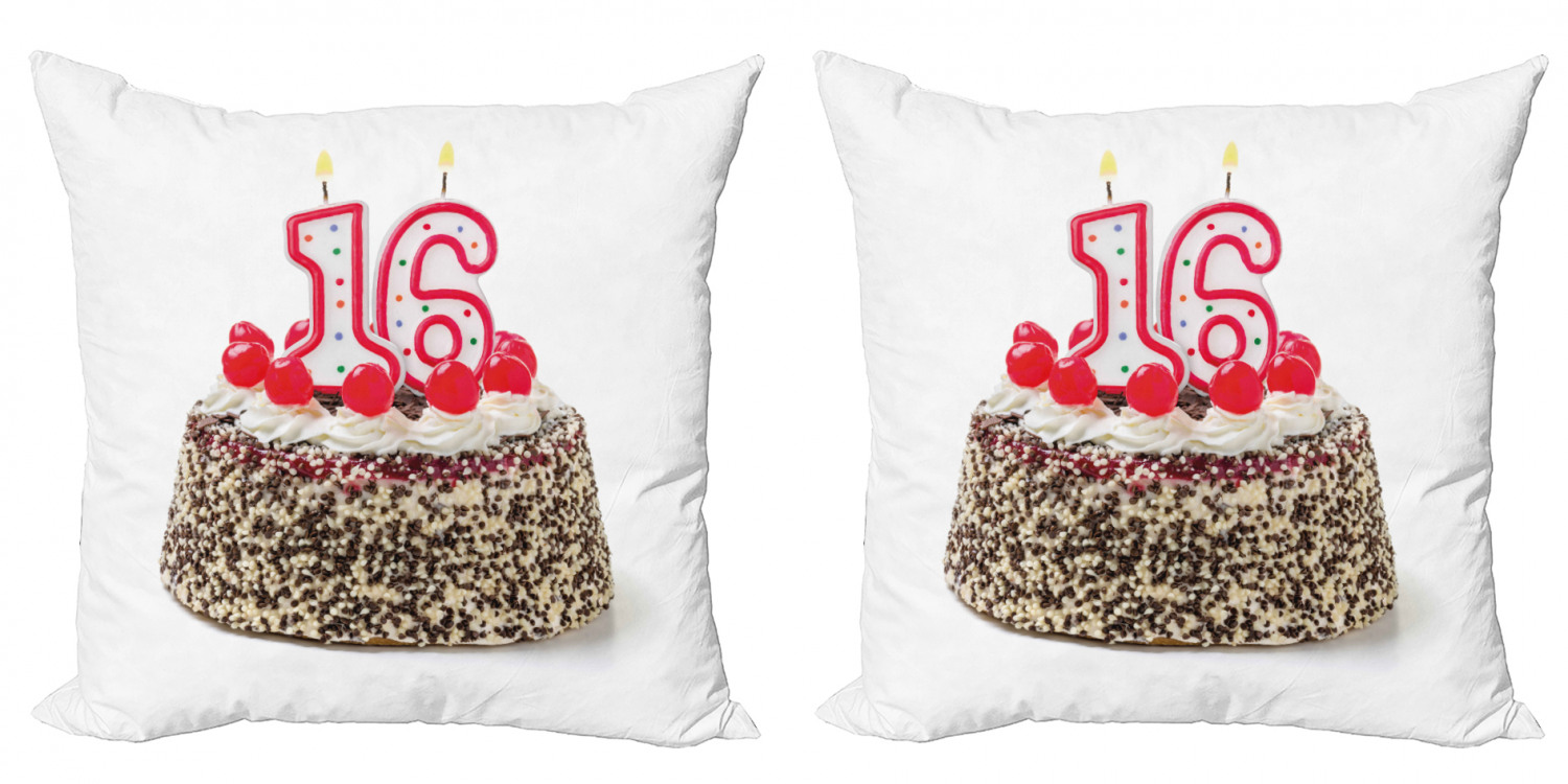 Ambesonne Birthday Party Cushion Cover Set of 2 for Couch and Bed in 4 Sizes - Picture 22 of 63
