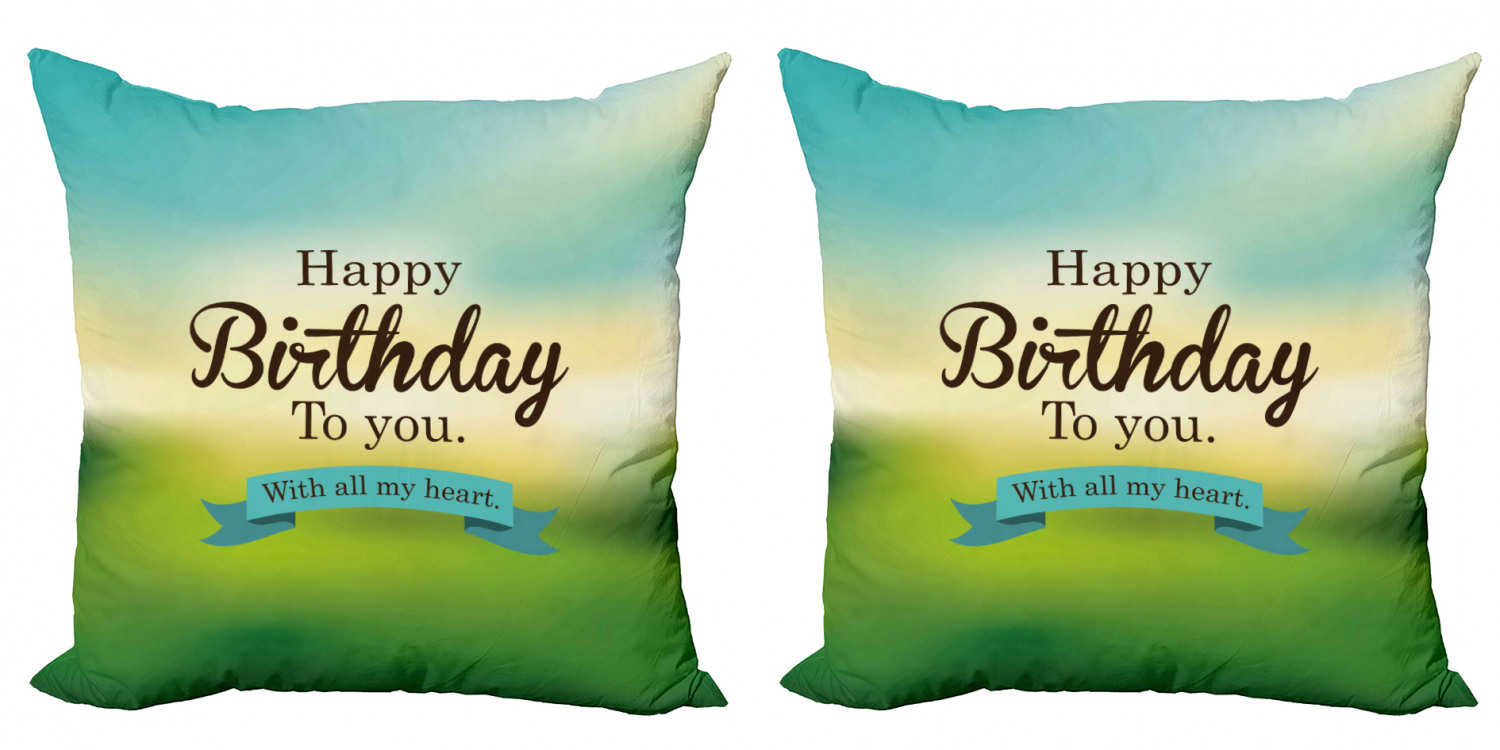 Ambesonne Birthday Party Cushion Cover Set of 2 for Couch and Bed in 4 Sizes - Picture 53 of 63
