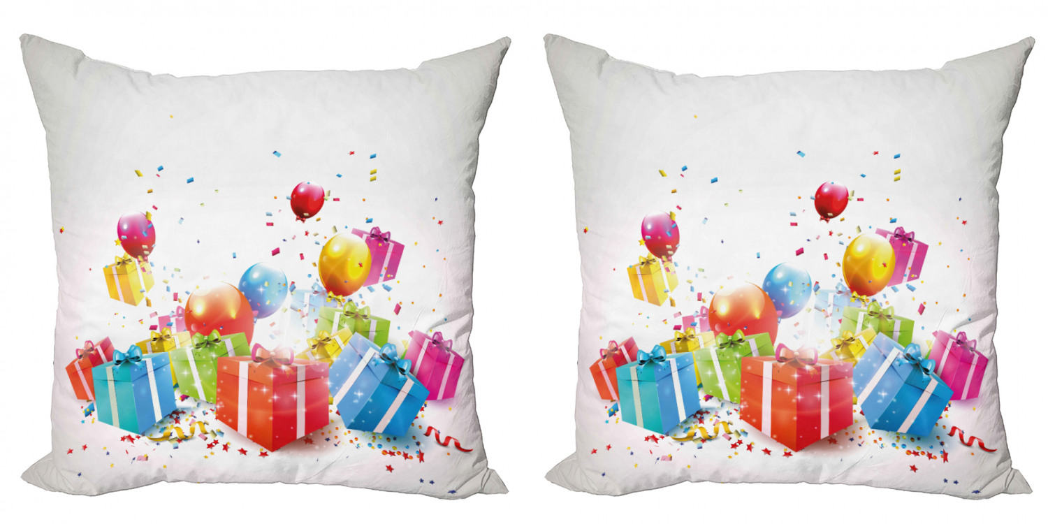 Ambesonne Birthday Party Cushion Cover Set of 2 for Couch and Bed in 4 Sizes - Picture 55 of 63