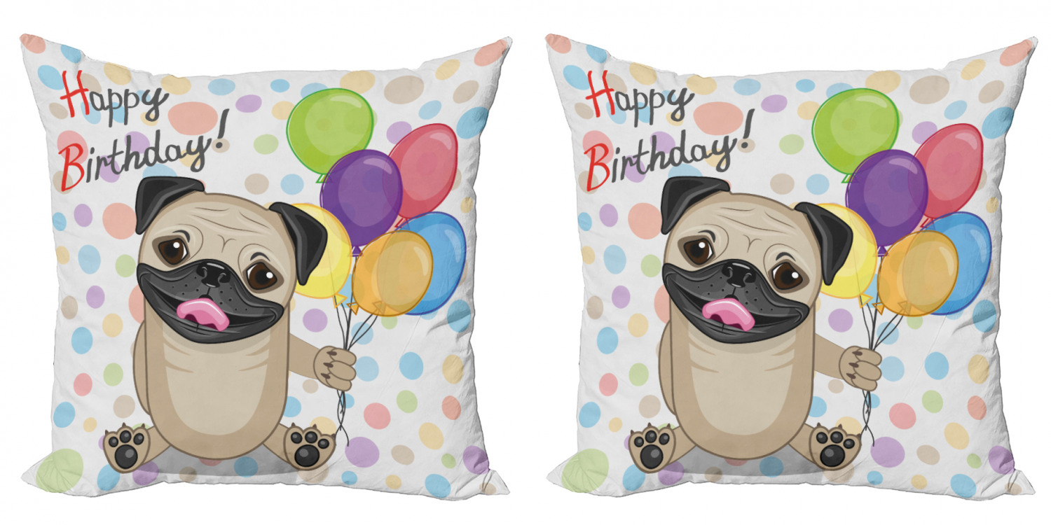 Ambesonne Birthday Party Cushion Cover Set of 2 for Couch and Bed in 4 Sizes - Picture 19 of 63