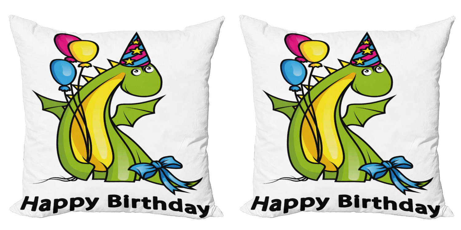 Ambesonne Birthday Party Cushion Cover Set of 2 for Couch and Bed in 4 Sizes - Picture 13 of 63