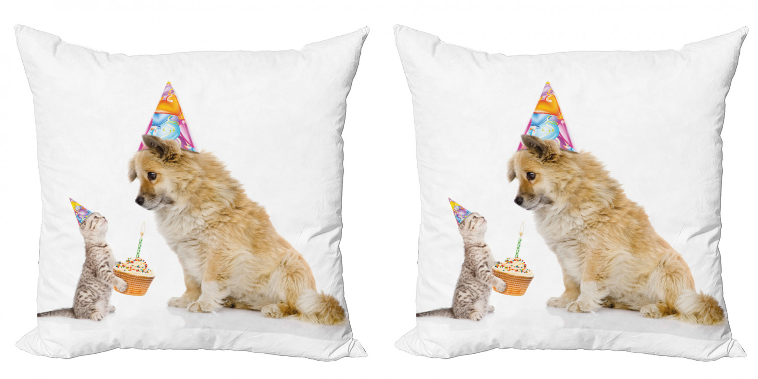 Ambesonne Birthday Party Cushion Cover Set of 2 for Couch and Bed in 4 Sizes - Picture 25 of 63