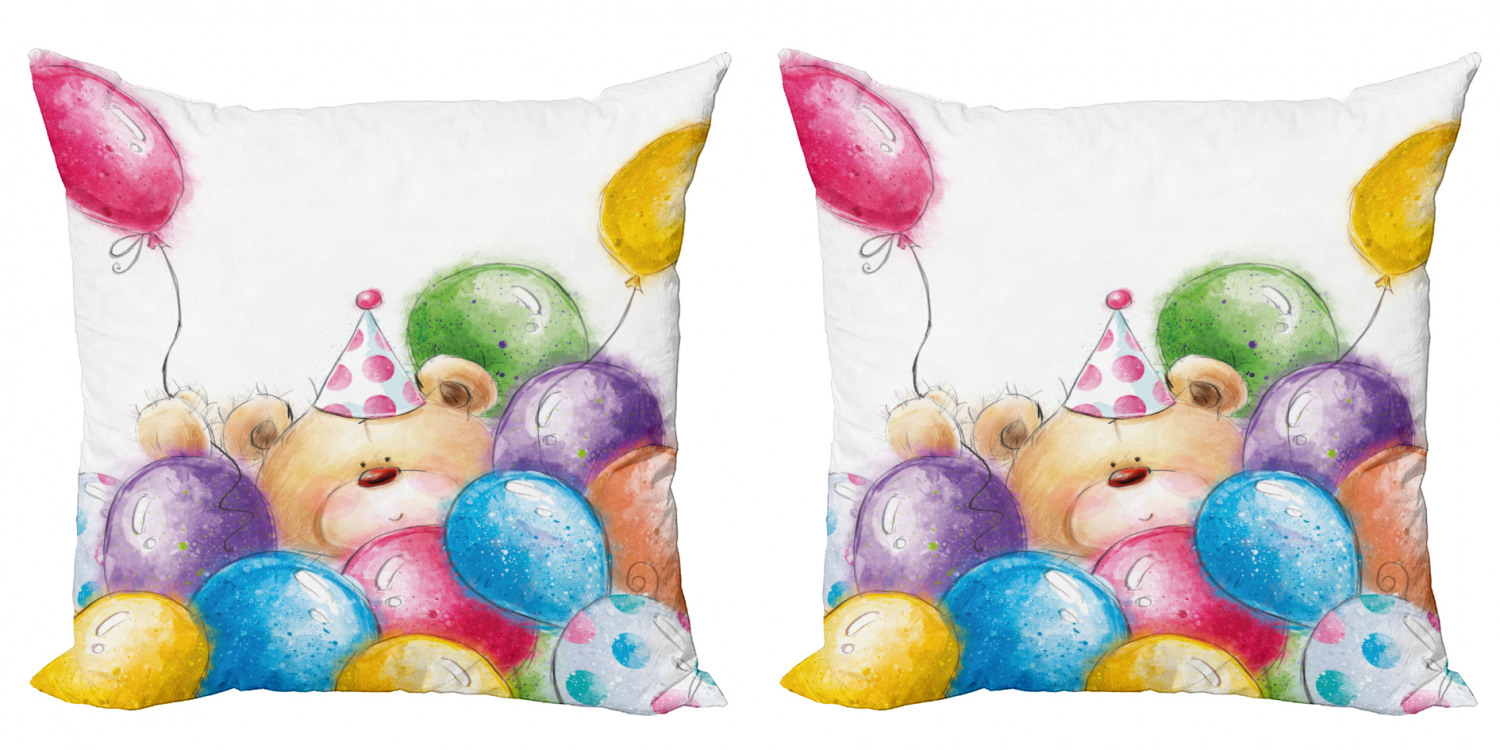 Ambesonne Birthday Party Cushion Cover Set of 2 for Couch and Bed in 4 Sizes - Picture 54 of 63
