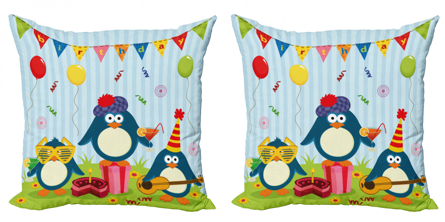 Ambesonne Birthday Party Cushion Cover Set of 2 for Couch and Bed in 4 Sizes - Picture 18 of 63