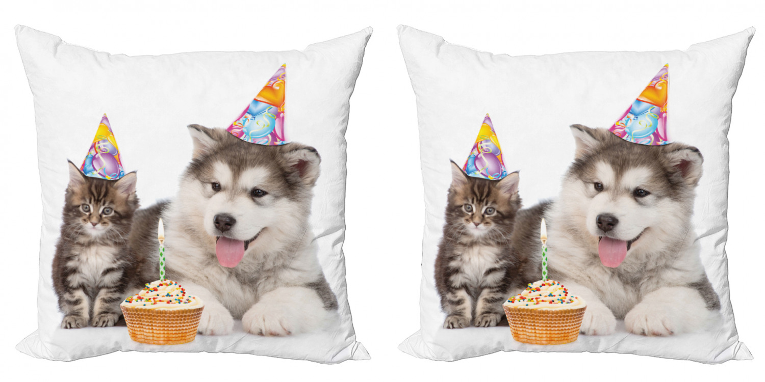 Ambesonne Birthday Party Cushion Cover Set of 2 for Couch and Bed in 4 Sizes - Picture 17 of 63