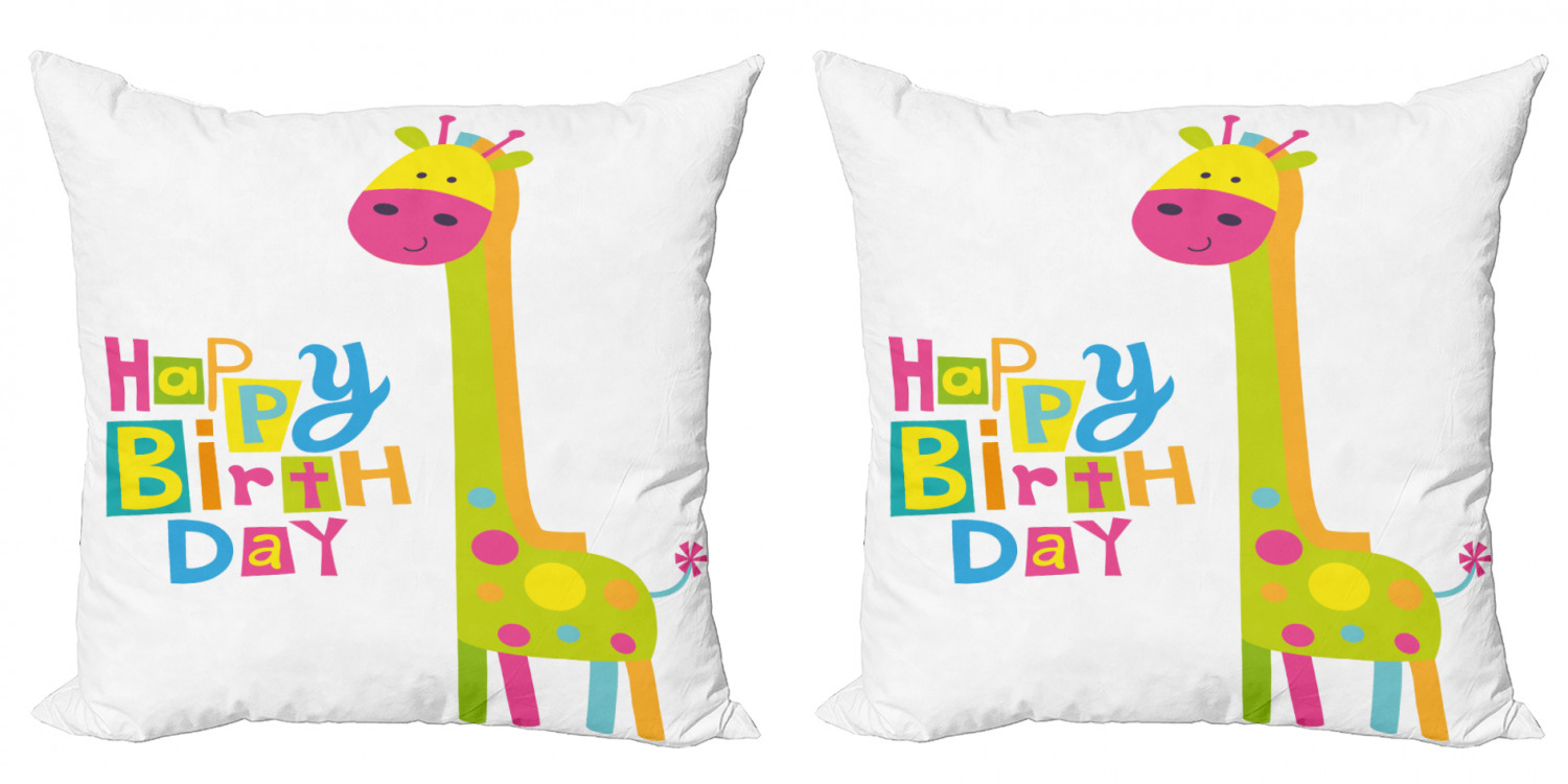 Ambesonne Birthday Party Cushion Cover Set of 2 for Couch and Bed in 4 Sizes - Picture 12 of 63