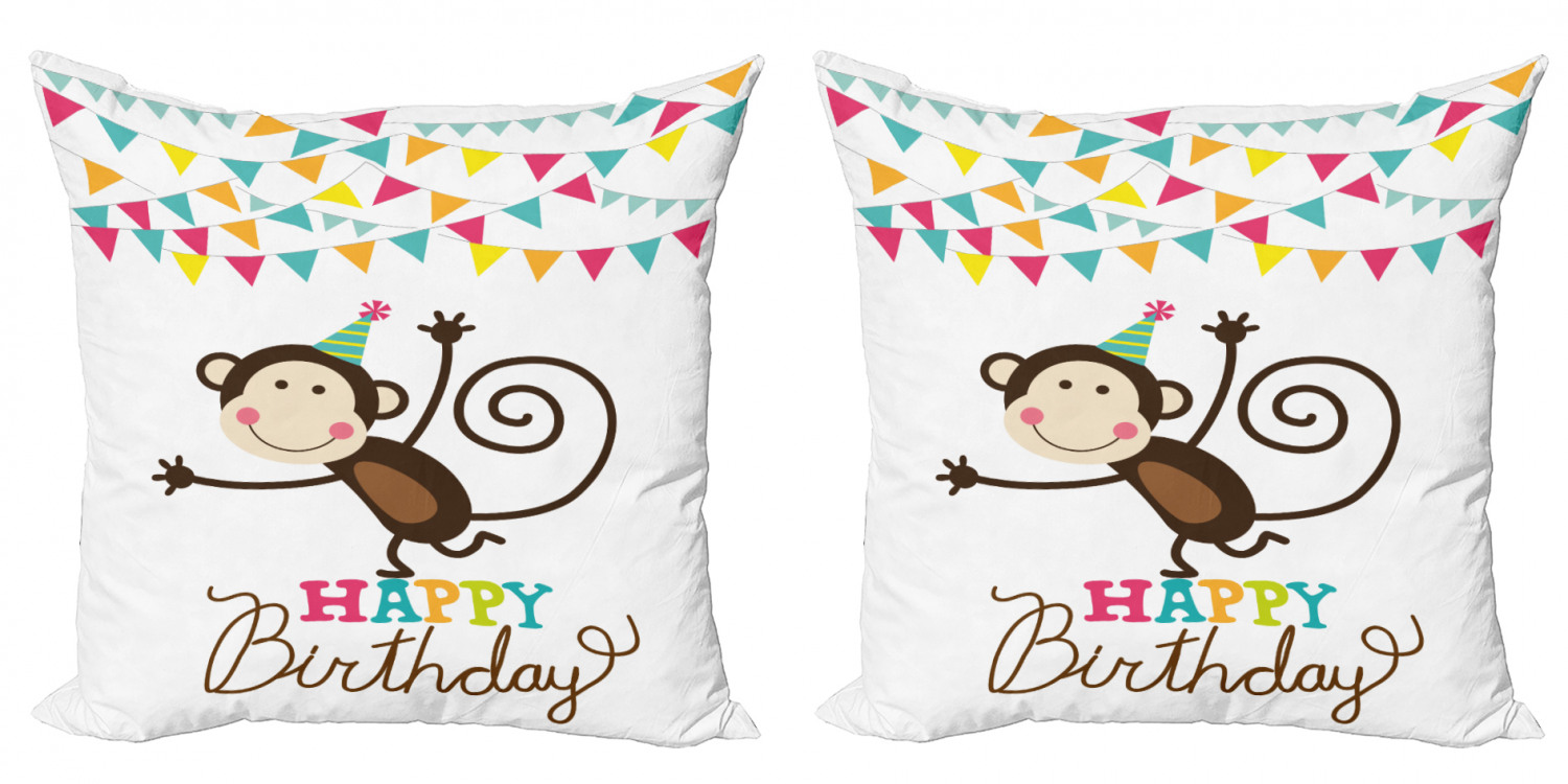 Ambesonne Birthday Party Cushion Cover Set of 2 for Couch and Bed in 4 Sizes - Picture 48 of 63