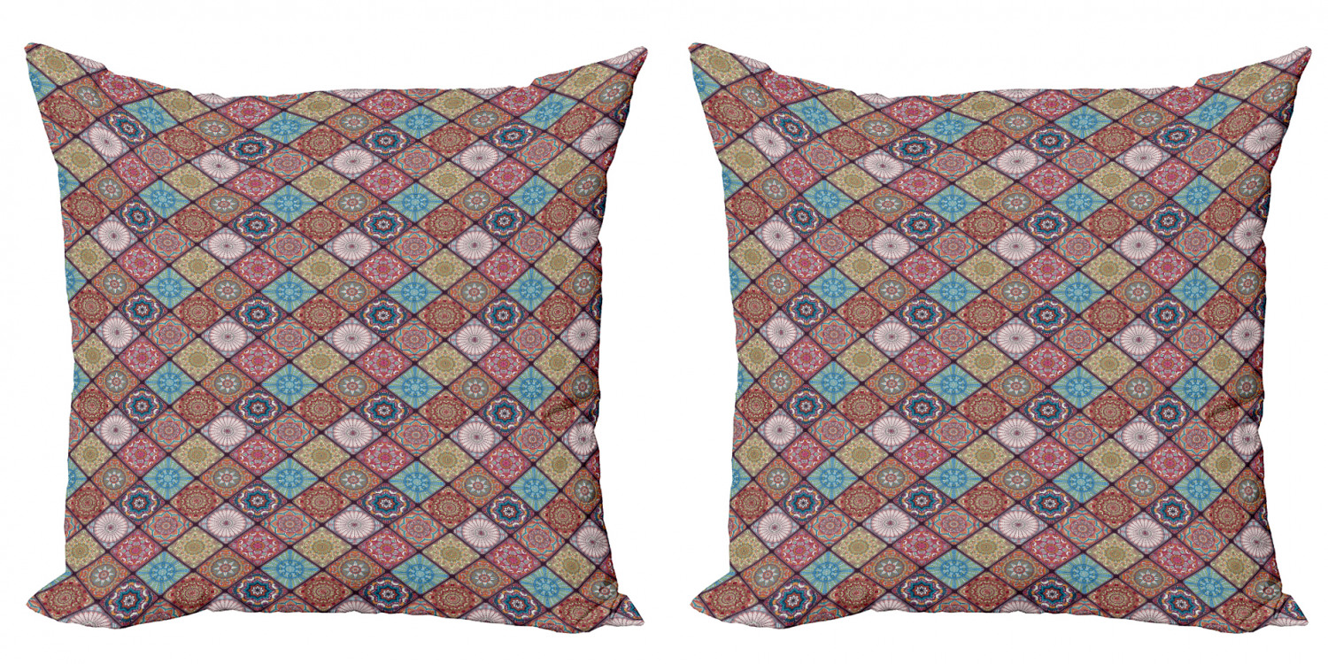 Ambesonne Mandala Design Cushion Cover Set of 2 for Couch and Bed in 4 Sizes