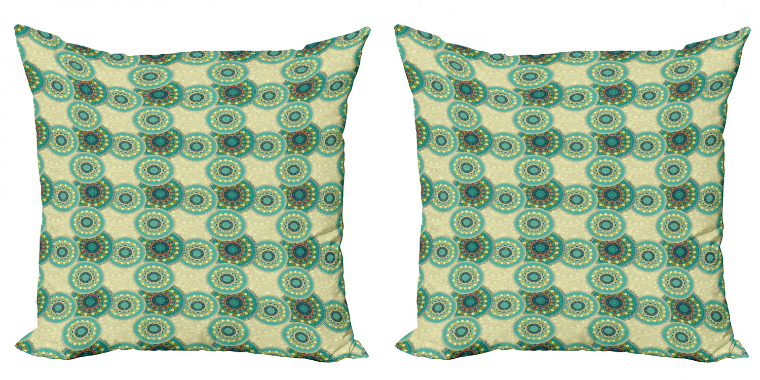 Ambesonne Mandala Design Cushion Cover Set of 2 for Couch and Bed in 4 Sizes