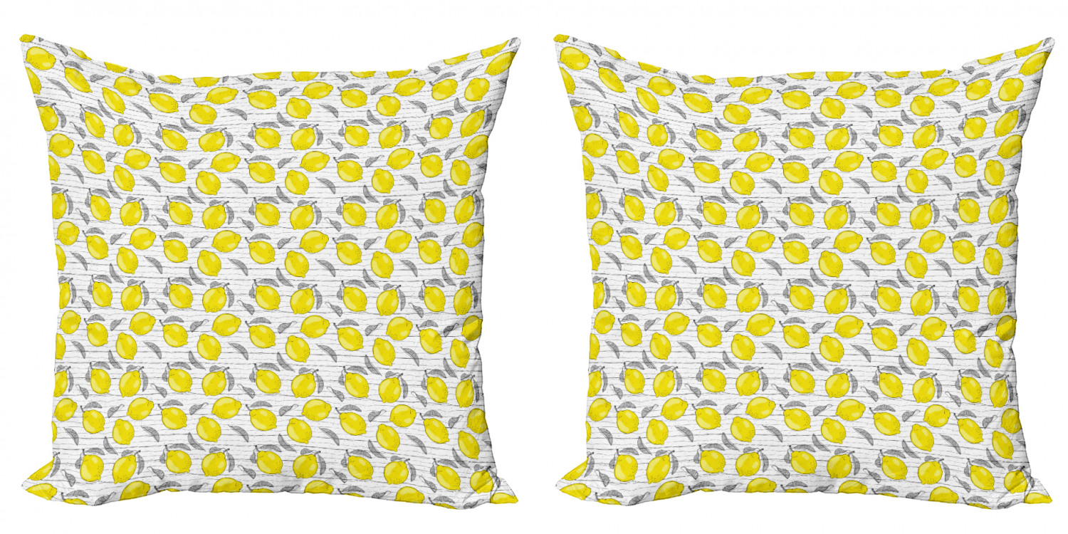 Ambesonne Lemons Pattern Cushion Cover Set of 2 for Couch and Bed in 4 Sizes - Picture 49 of 63