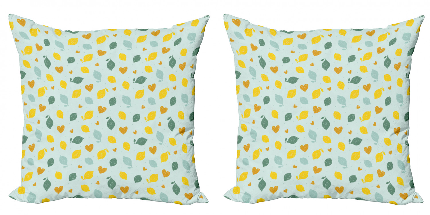 Ambesonne Lemons Pattern Cushion Cover Set of 2 for Couch and Bed in 4 Sizes - Picture 46 of 63