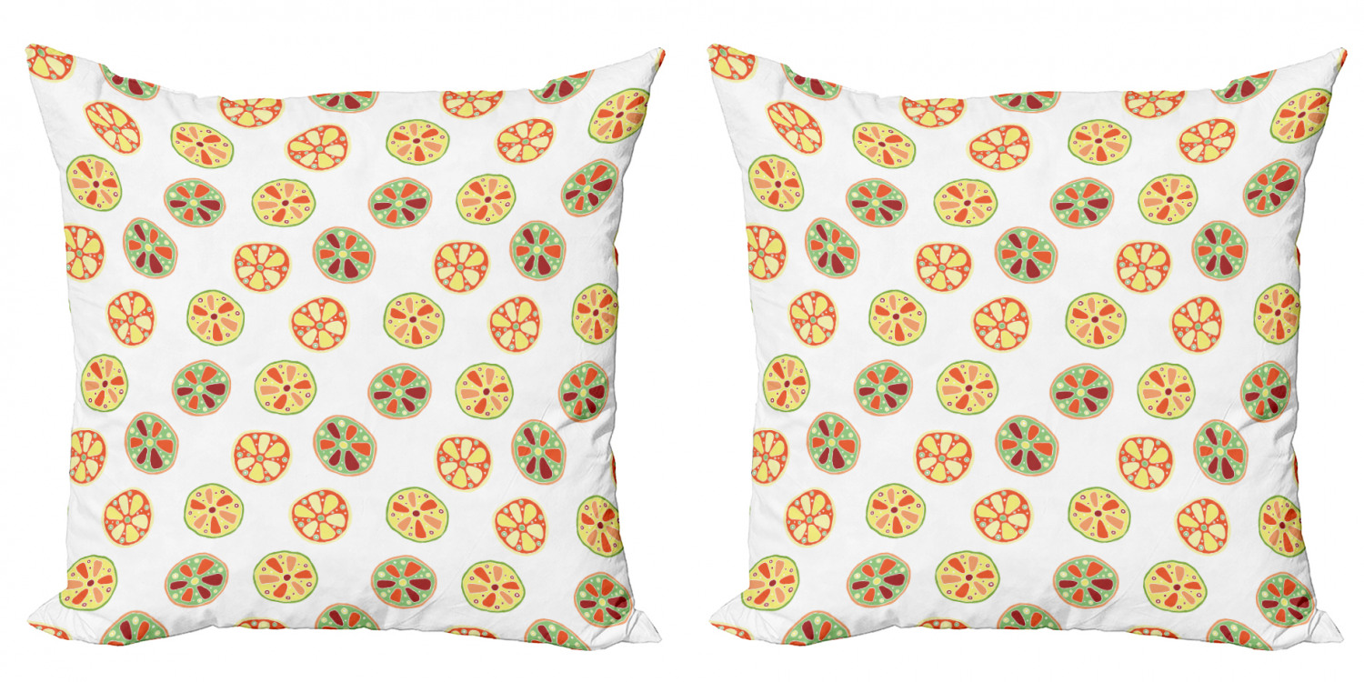 Ambesonne Lemons Pattern Cushion Cover Set of 2 for Couch and Bed in 4 Sizes - Picture 32 of 63