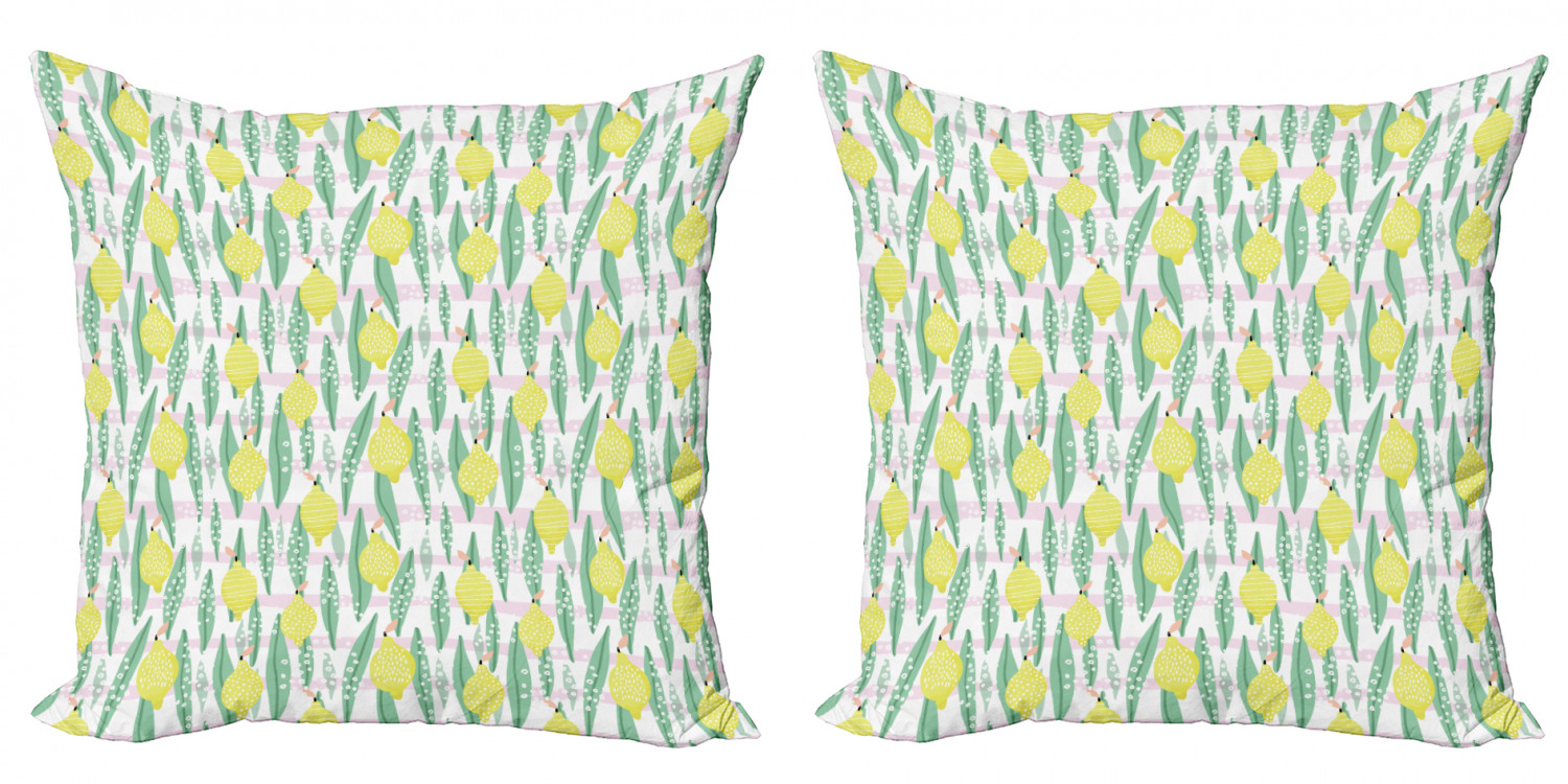 Ambesonne Lemons Pattern Cushion Cover Set of 2 for Couch and Bed in 4 Sizes - Picture 35 of 63