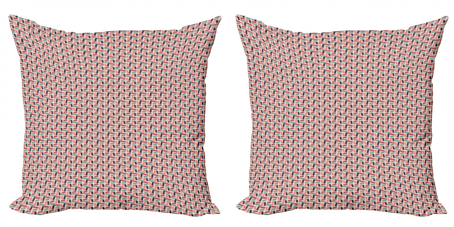Ambesonne Geometric Scene Cushion Cover Set of 2 for Couch and Bed in 4 Sizes - Picture 14 of 63