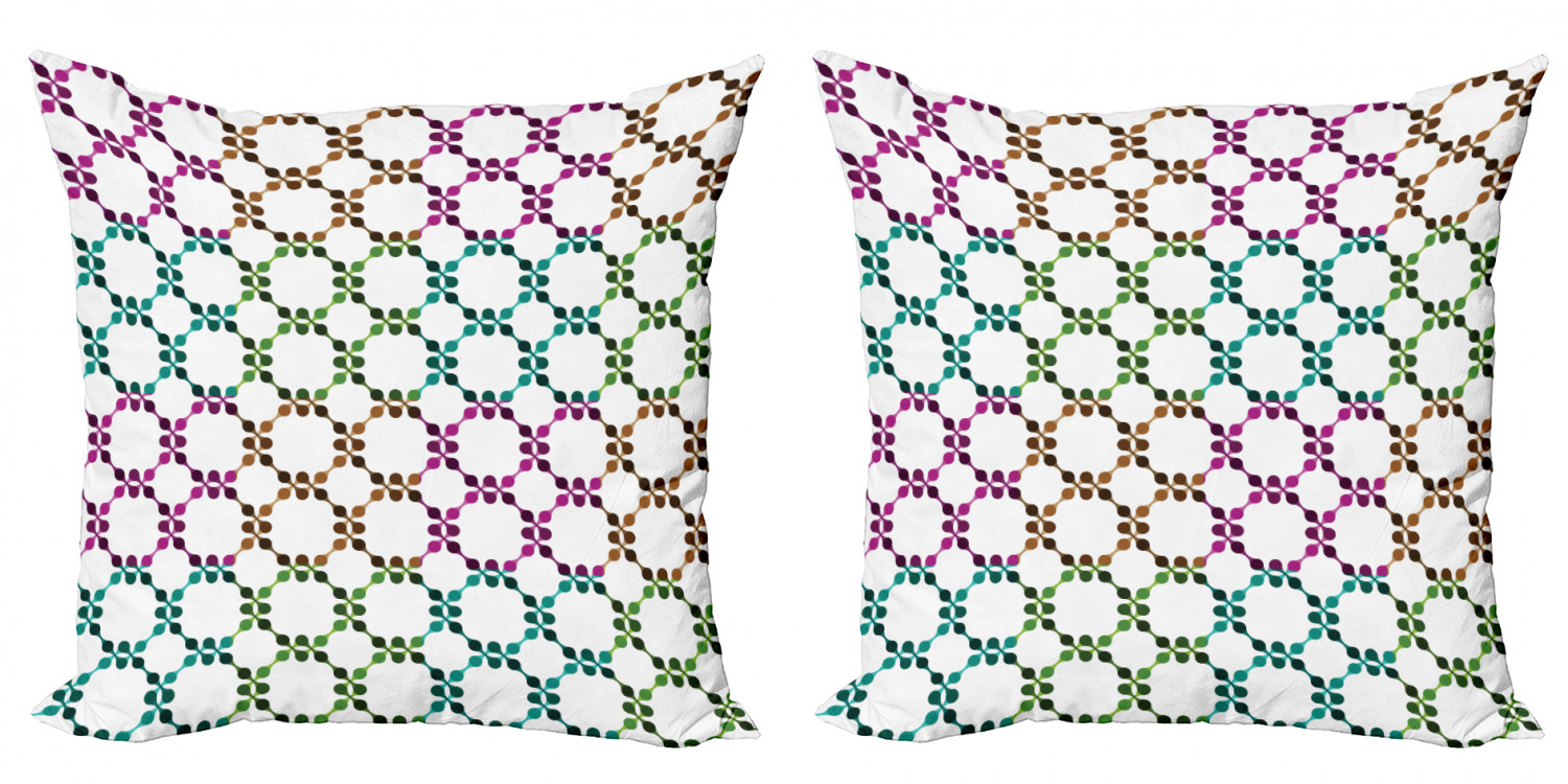 Ambesonne Geometric Scene Cushion Cover Set of 2 for Couch and Bed in 4 Sizes - Picture 9 of 63