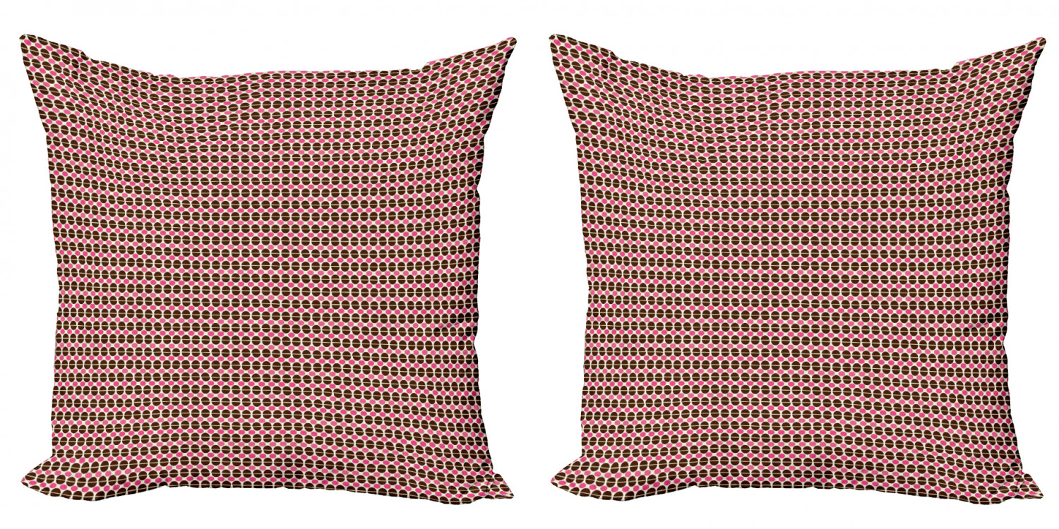 Ambesonne Geometric Scene Cushion Cover Set of 2 for Couch and Bed in 4 Sizes - Picture 18 of 63