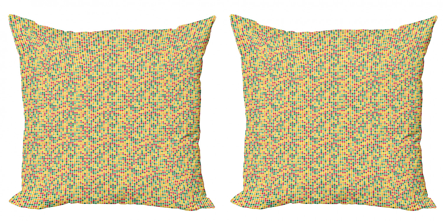 Ambesonne Geometric Scene Cushion Cover Set of 2 for Couch and Bed in 4 Sizes - Picture 26 of 63
