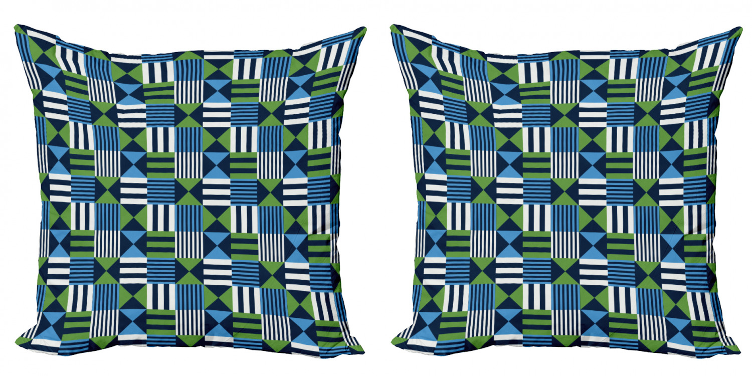 Ambesonne Geometric Scene Cushion Cover Set of 2 for Couch and Bed in 4 Sizes - Picture 32 of 63