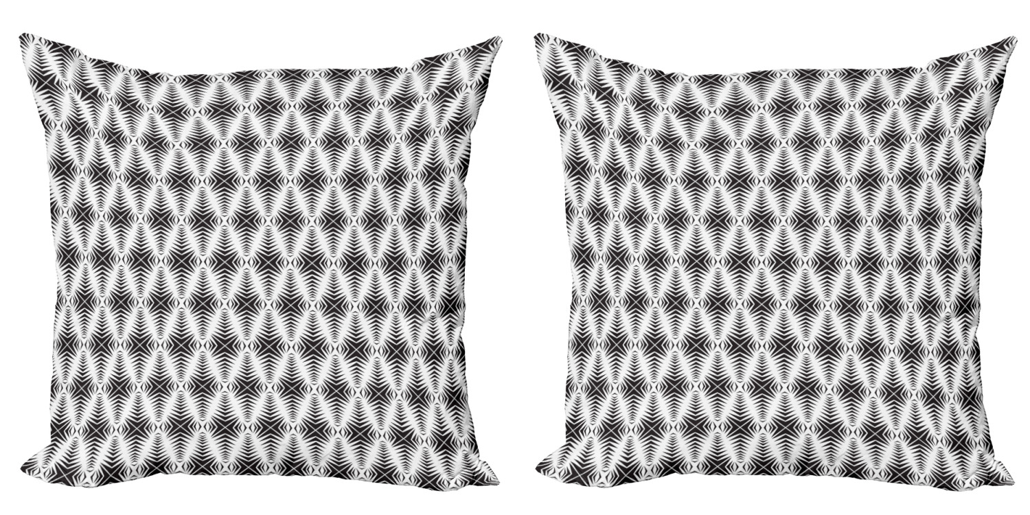 Ambesonne Abstract Pattern Cushion Cover Set of 2 for Couch and Bed in 4 Sizes