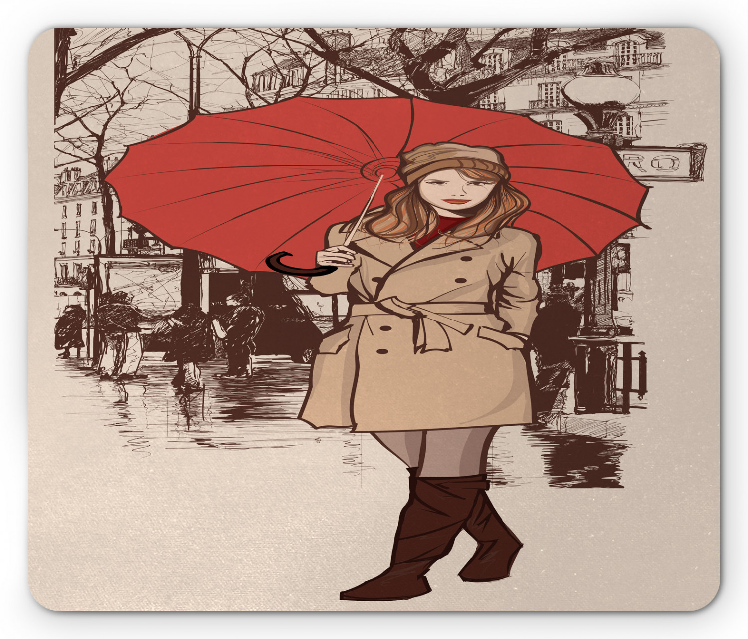 Ambesonne Woman Design Mousepad Rectangle Non-Slip Rubber - Picture 32 of 62