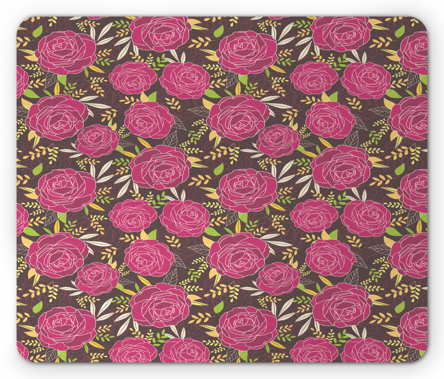 Ambesonne Wild Floral Mousepad Rectangle Non-Slip Rubber