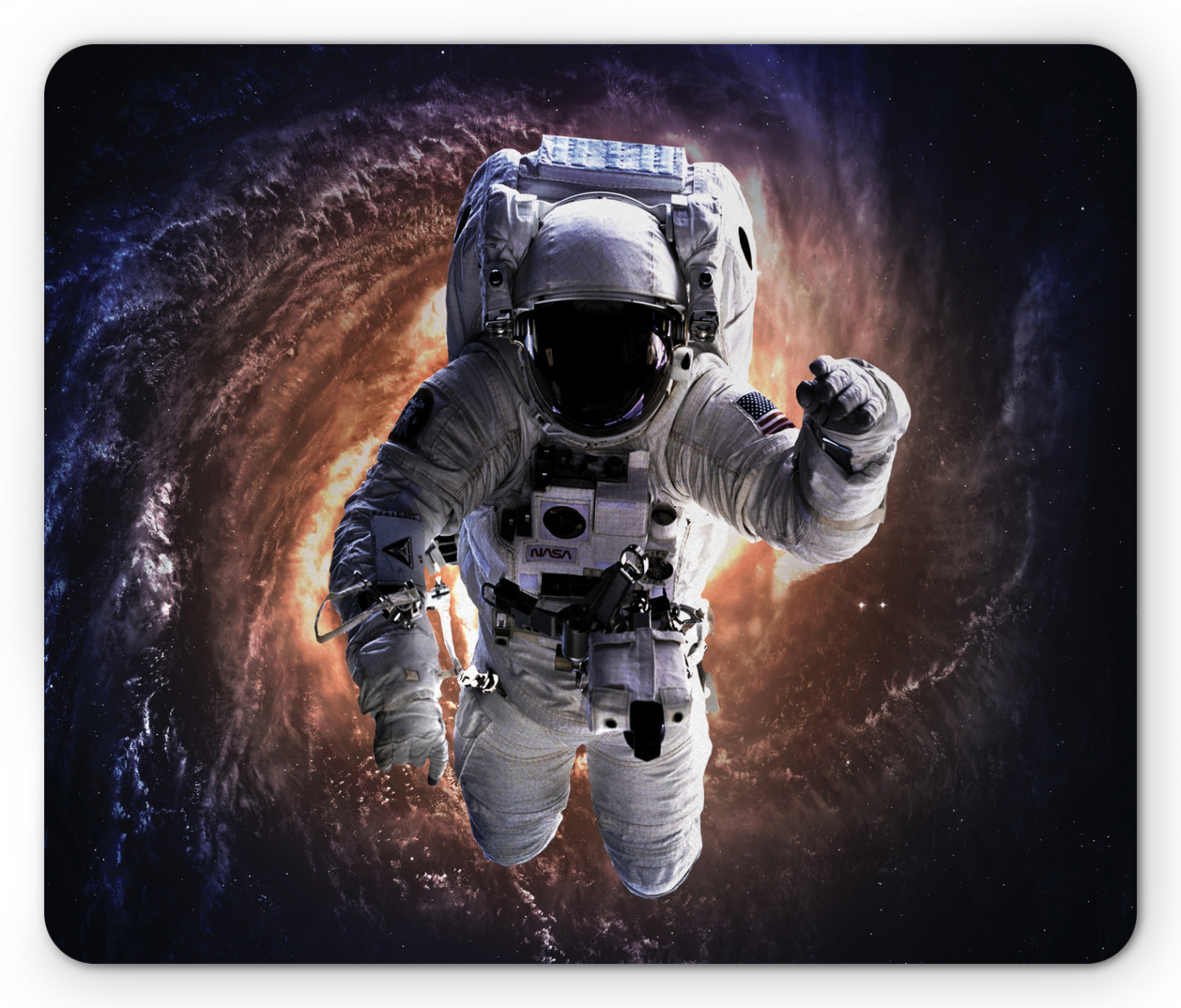 Ambesonne Galaxy Outer Space Mousepad Rectangle Non-Slip Rubber