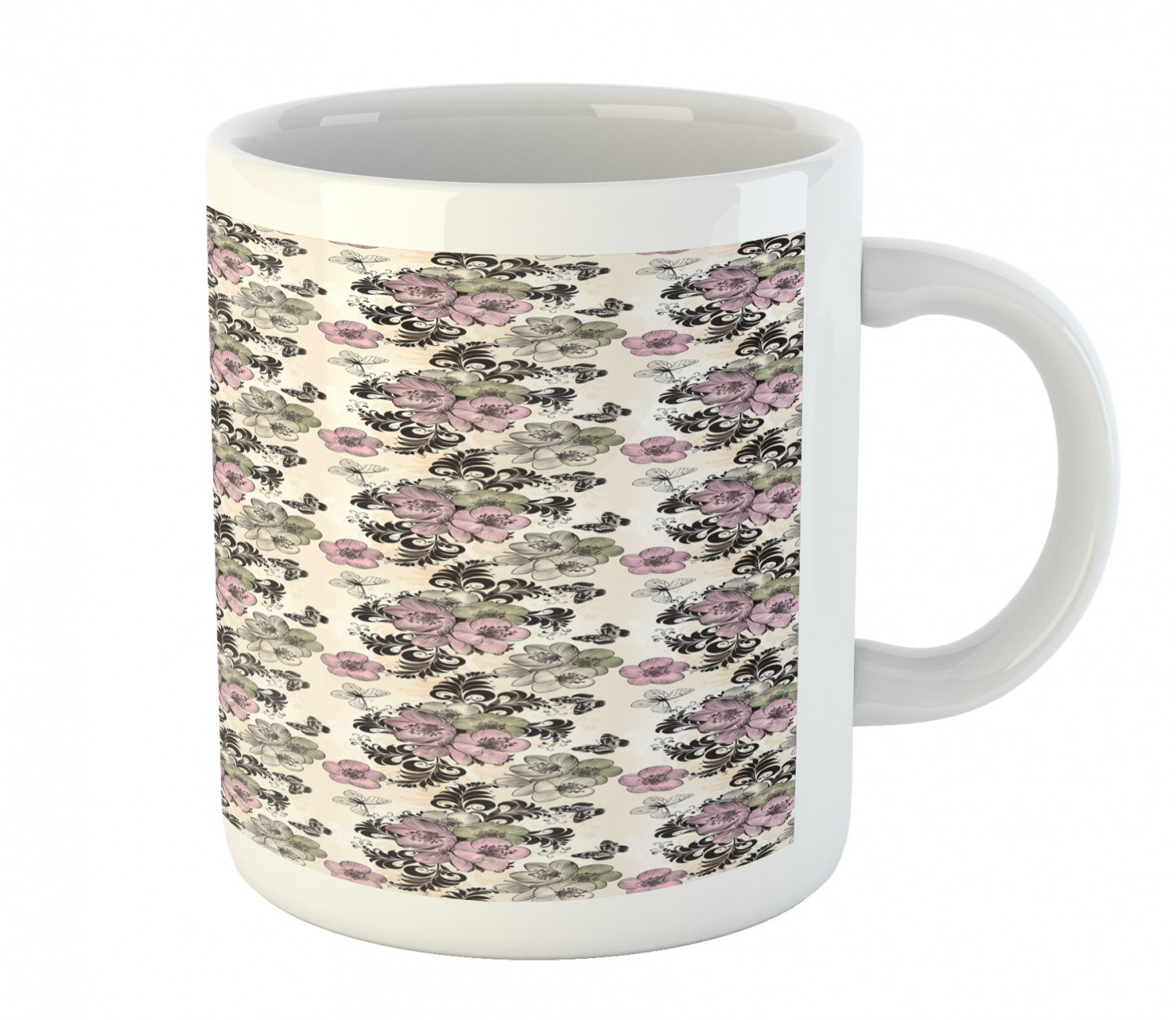 Ambesonne Vintage Ceramic Coffee Mug Cup for Water Tea Drinks, 11 oz - Picture 162 of 244