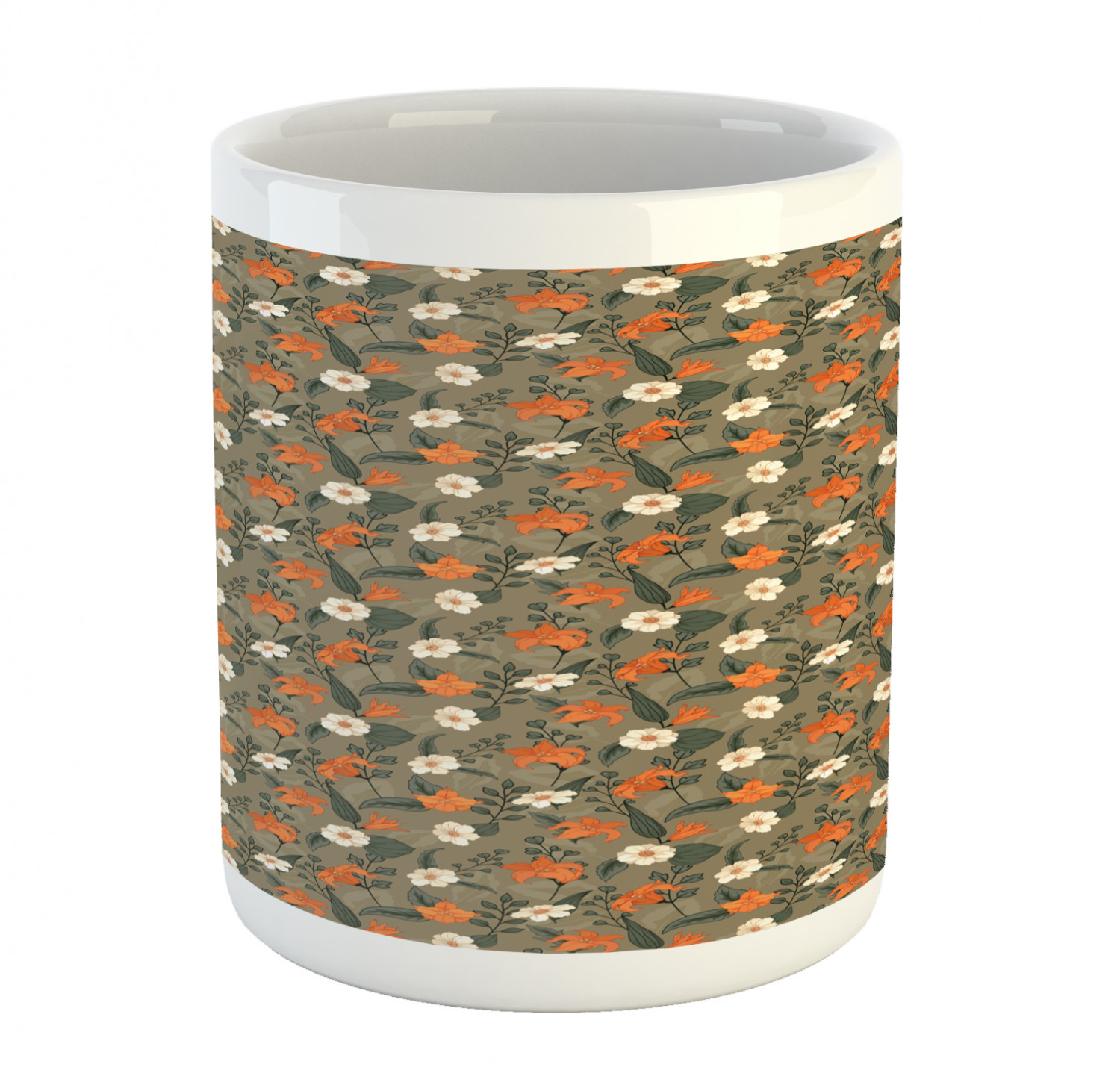 Ambesonne Vintage Ceramic Coffee Mug Cup for Water Tea Drinks, 11 oz - Picture 169 of 244