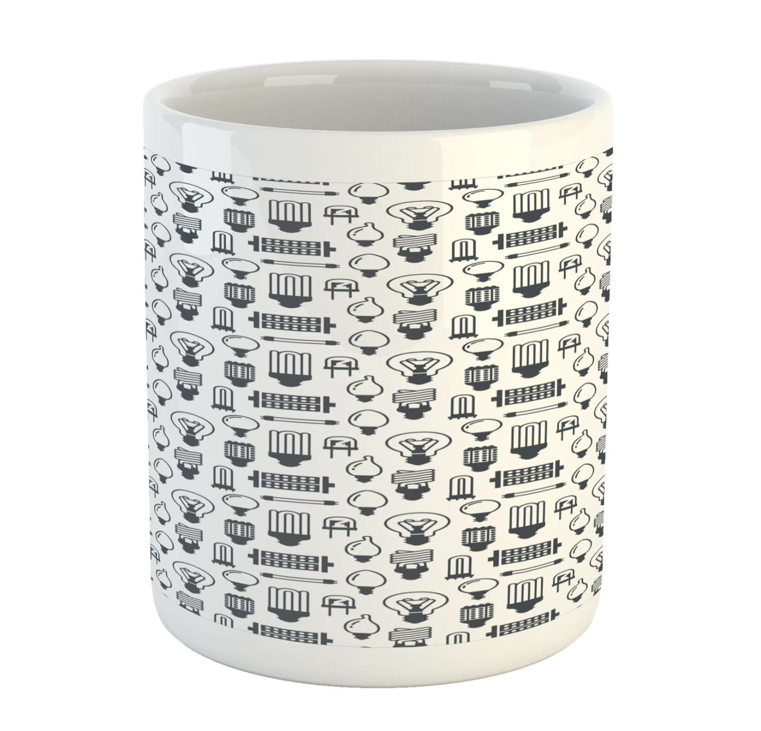 Ambesonne Abstract Surreal Ceramic Coffee Mug Cup for Water Tea Drinks, 11 oz - Picture 229 of 244