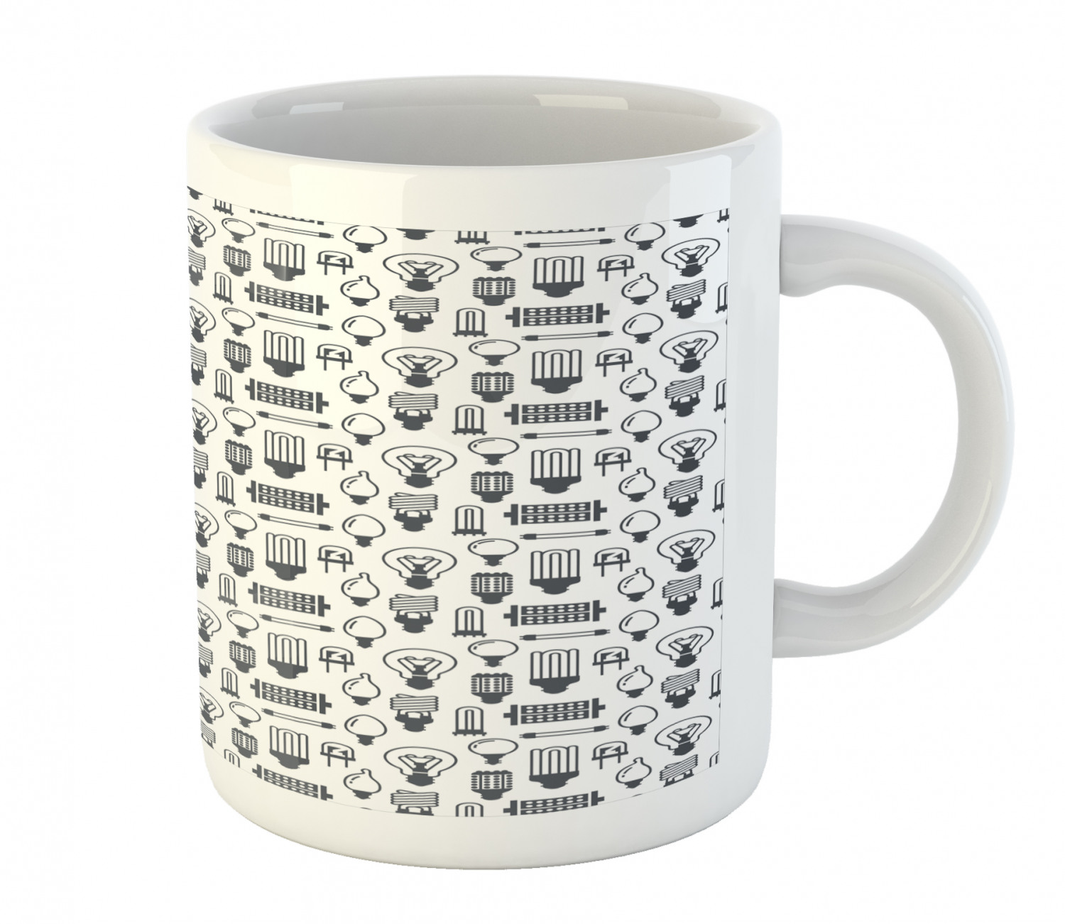 Ambesonne Abstract Surreal Ceramic Coffee Mug Cup for Water Tea Drinks, 11 oz - Picture 230 of 244