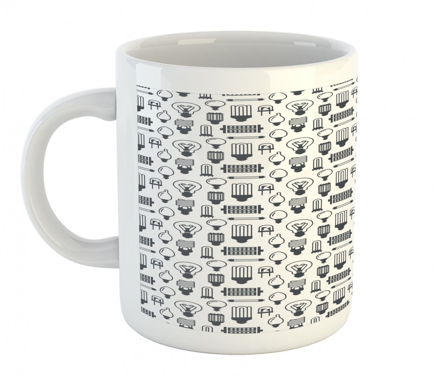 Ambesonne Abstract Surreal Ceramic Coffee Mug Cup for Water Tea Drinks, 11 oz - Picture 231 of 244