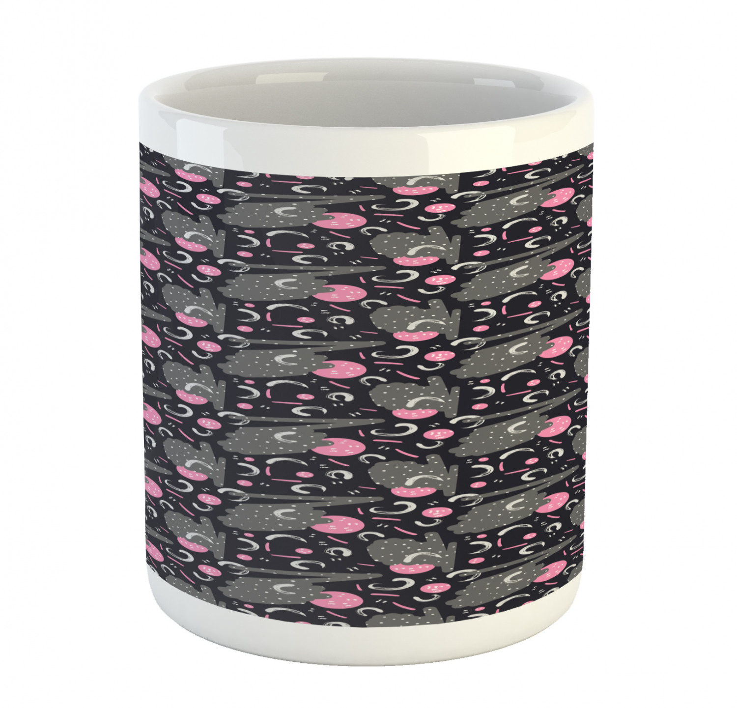Ambesonne Abstract Surreal Ceramic Coffee Mug Cup for Water Tea Drinks, 11 oz - Picture 217 of 244